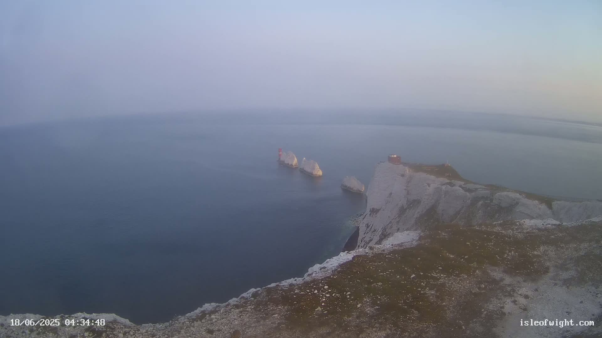 Isle of Wight, The Needles  Lighthouse Live Cam - Totland, Isle of Wight, South East, England, United Kingdom
