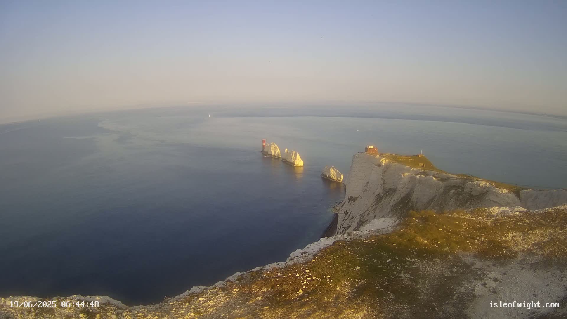 Isle of Wight, The Needles  Lighthouse Live Cam - Totland, Isle of Wight, South East, England, United Kingdom