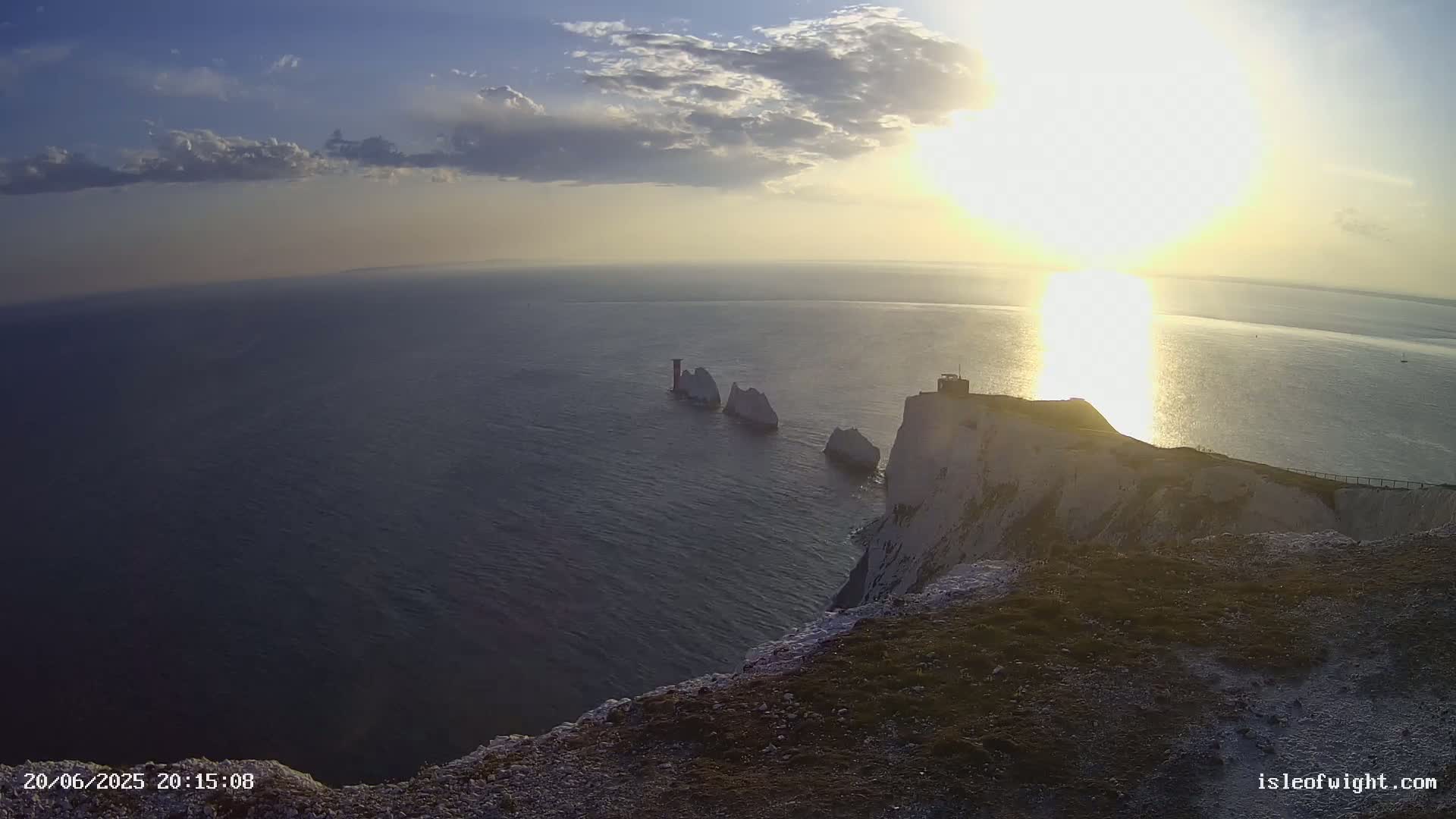 Isle of Wight, The Needles  Lighthouse Live Cam - Totland, Isle of Wight, South East, England, United Kingdom