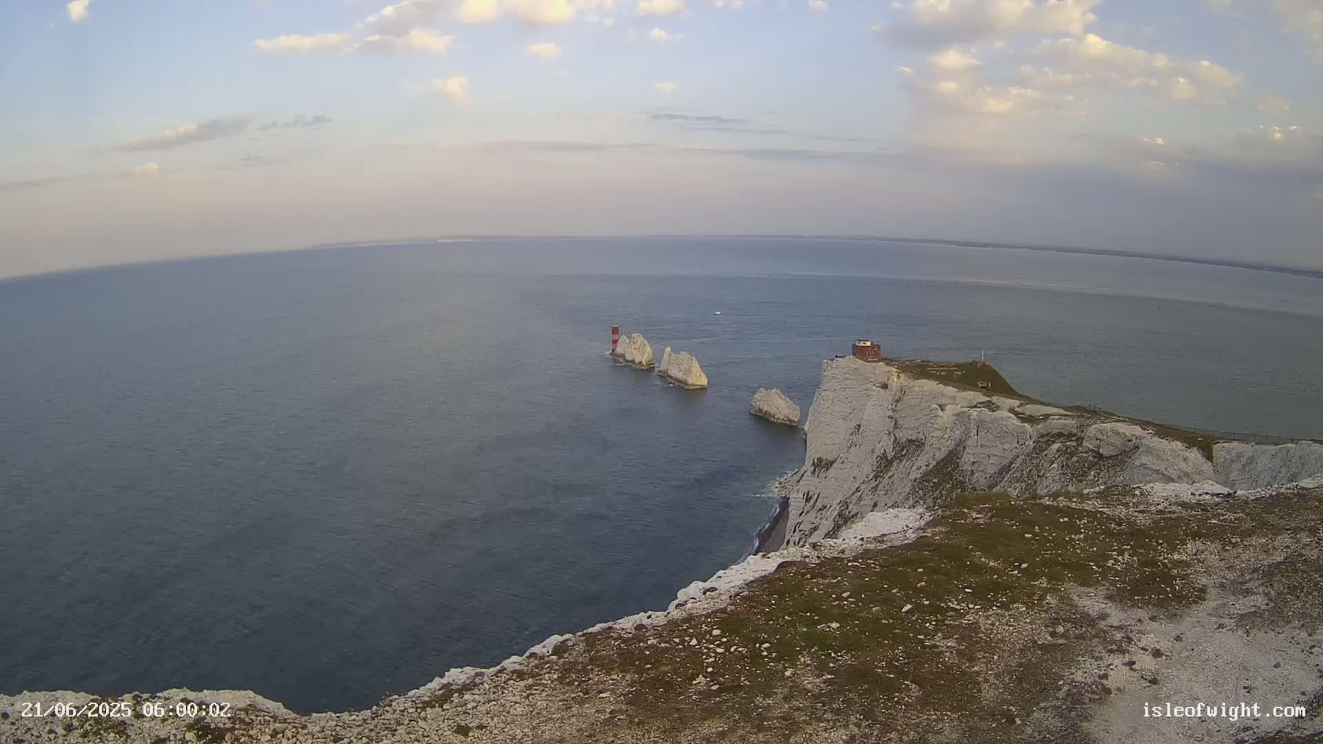Isle of Wight, The Needles  Lighthouse Live Cam - Totland, Isle of Wight, South East, England, United Kingdom