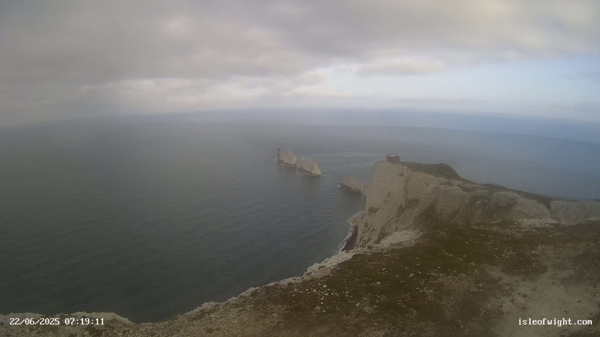 Isle of Wight, The Needles  Lighthouse Live Cam - Totland, Isle of Wight, South East, England, United Kingdom