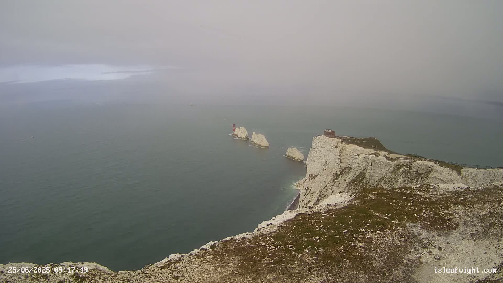 Isle of Wight, The Needles  Lighthouse Live Cam - Totland, Isle of Wight, South East, England, United Kingdom