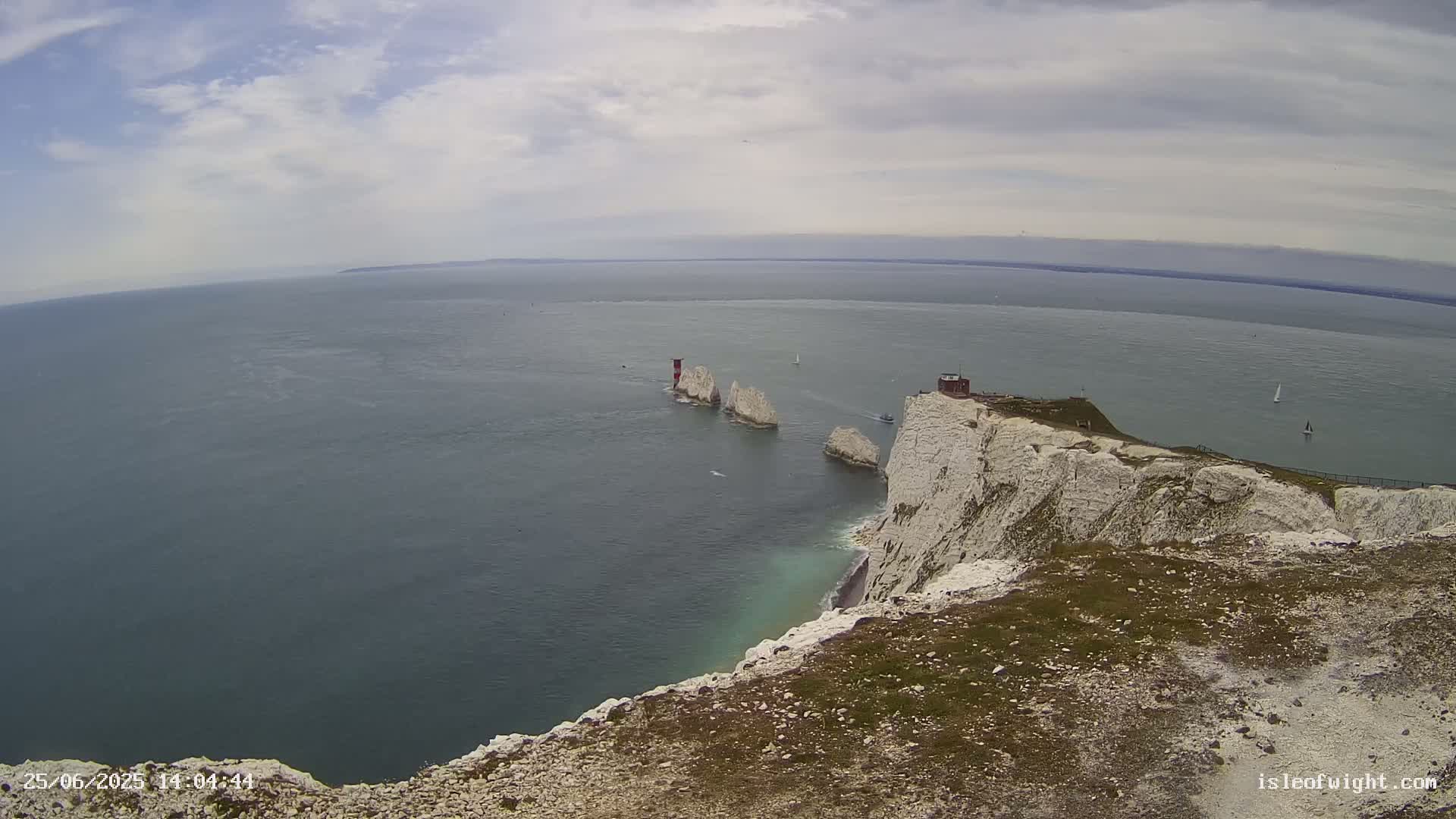 Isle of Wight, The Needles  Lighthouse Live Cam - Totland, Isle of Wight, South East, England, United Kingdom
