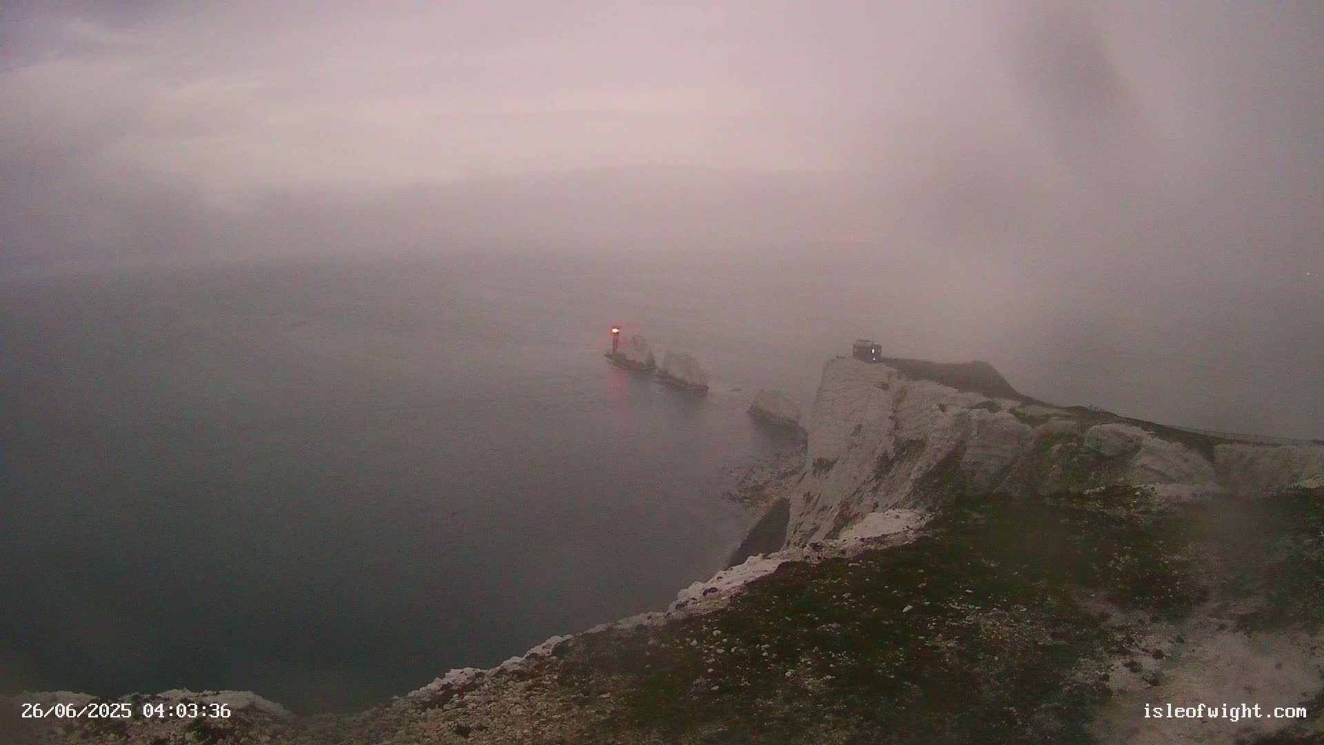 Isle of Wight, The Needles  Lighthouse Live Cam - Totland, Isle of Wight, South East, England, United Kingdom