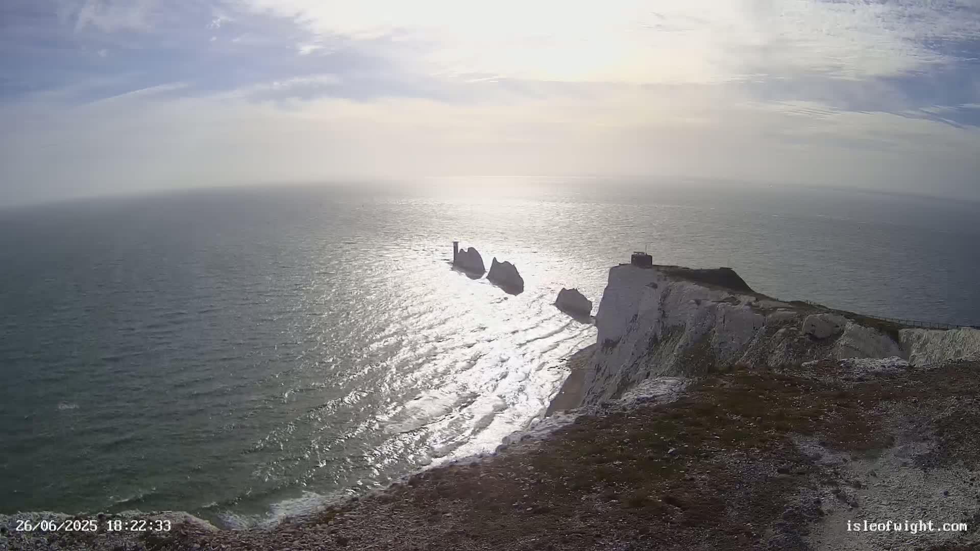 Isle of Wight, The Needles  Lighthouse Live Cam - Totland, Isle of Wight, South East, England, United Kingdom