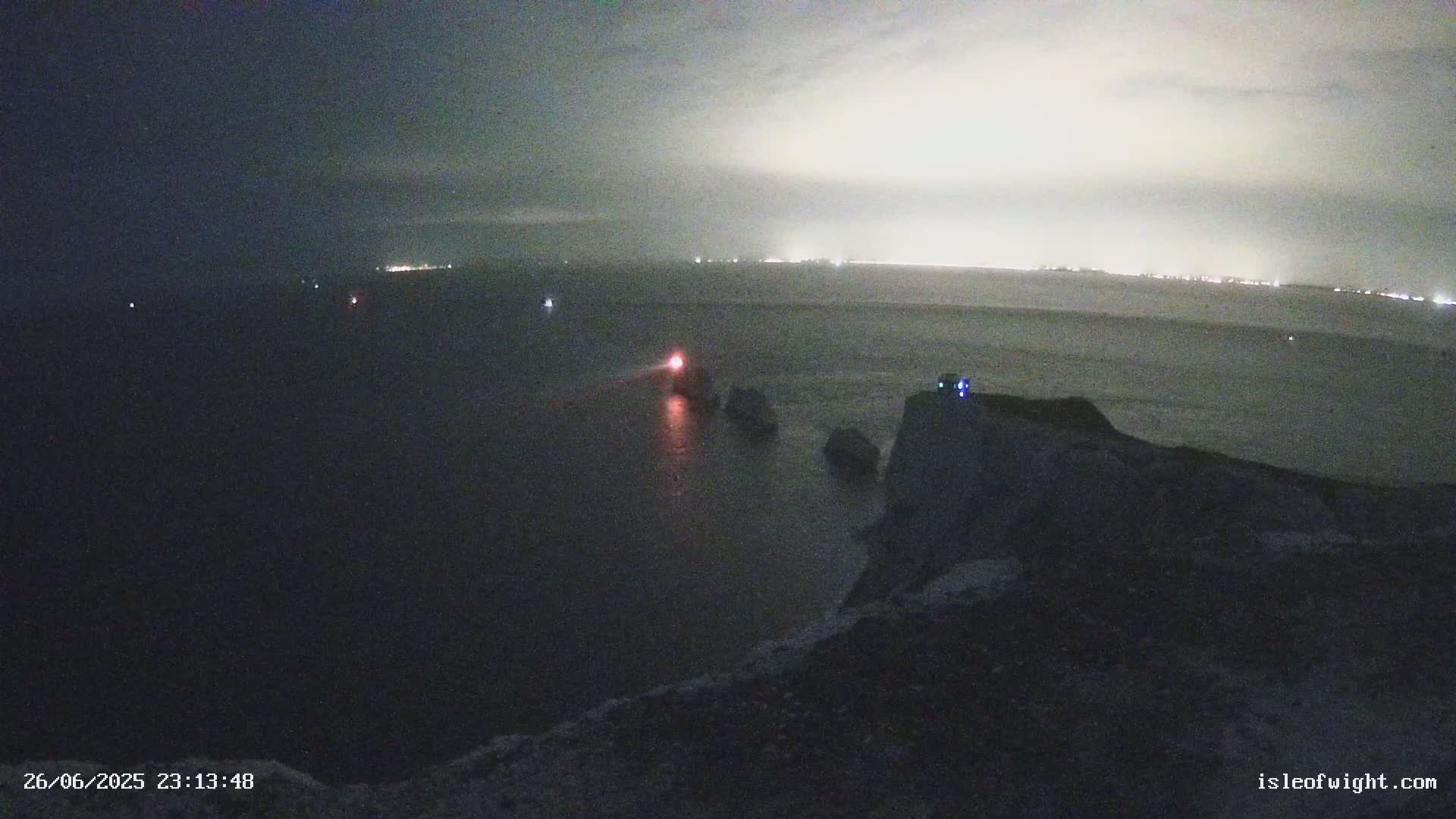 Isle of Wight, The Needles  Lighthouse Live Cam - Totland, Isle of Wight, South East, England, United Kingdom