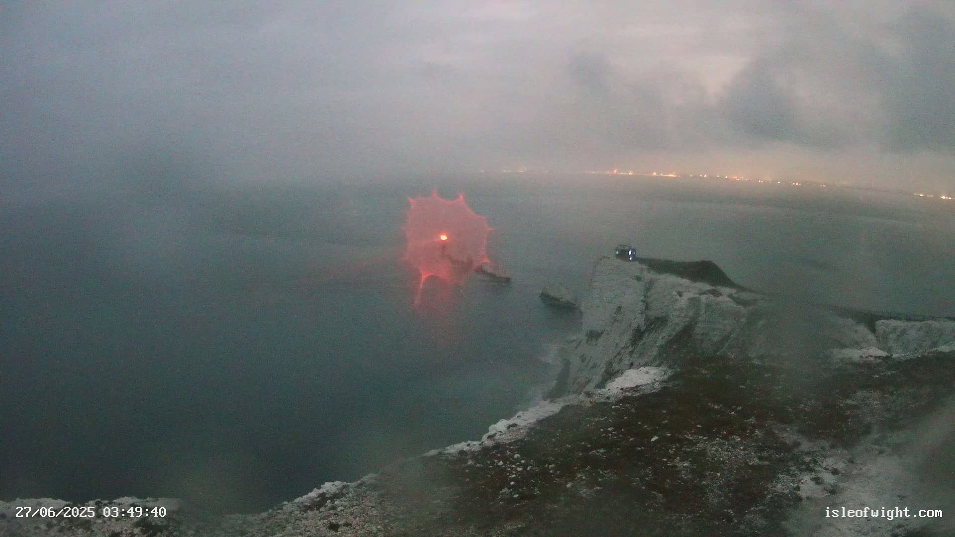 Isle of Wight, The Needles  Lighthouse Live Cam - Totland, Isle of Wight, South East, England, United Kingdom