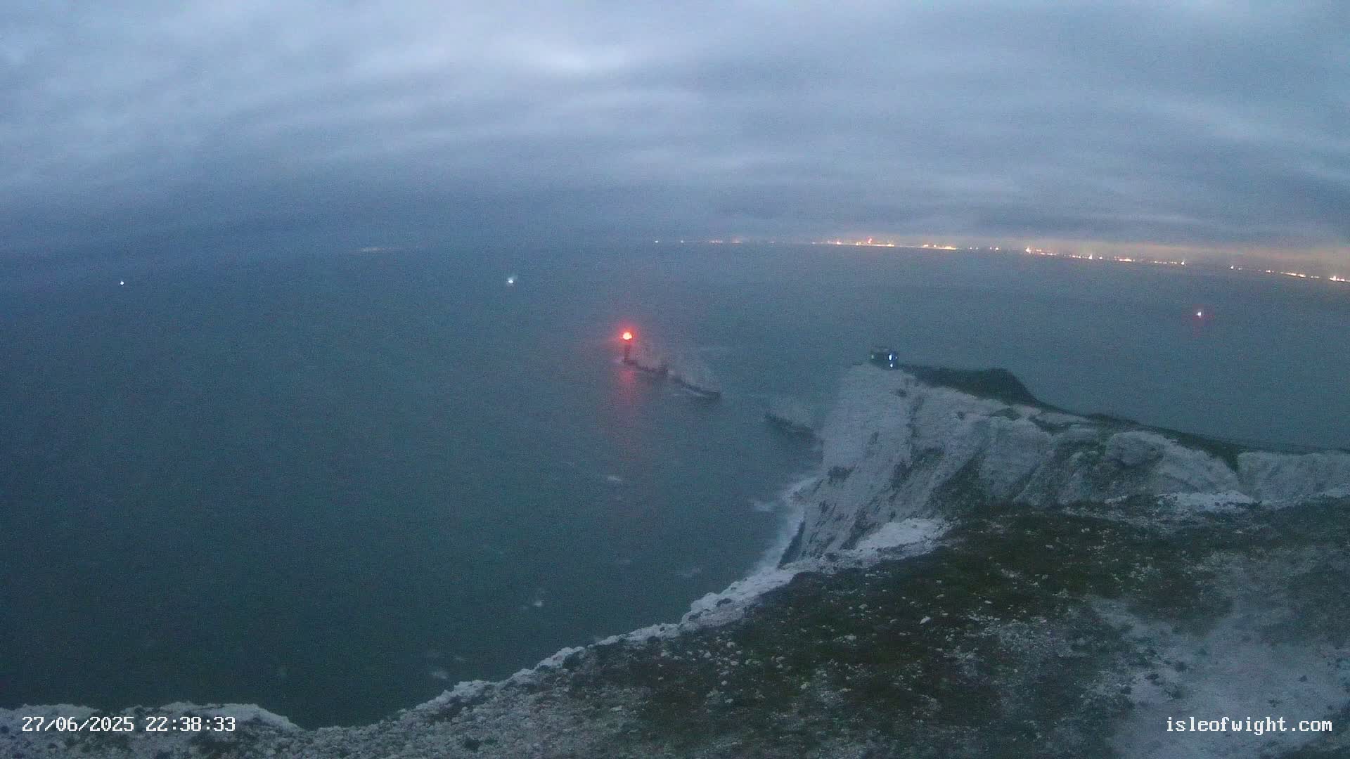 Isle of Wight, The Needles  Lighthouse Live Cam - Totland, Isle of Wight, South East, England, United Kingdom