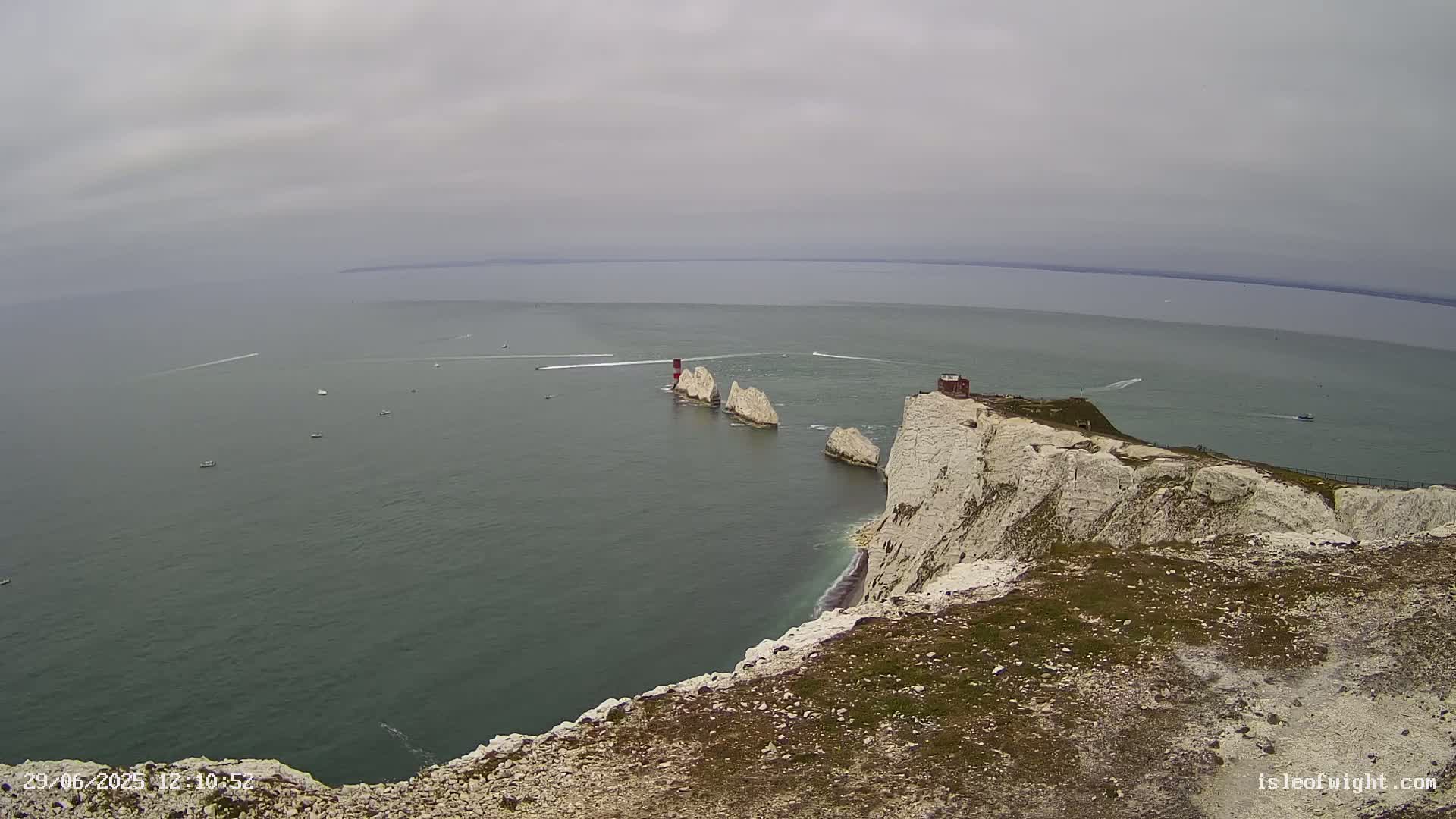Isle of Wight, The Needles  Lighthouse Live Cam - Totland, Isle of Wight, South East, England, United Kingdom