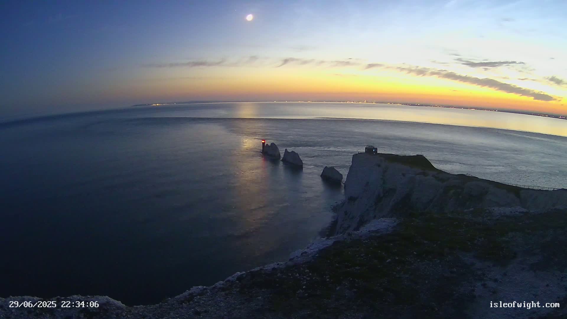 Isle of Wight, The Needles  Lighthouse Live Cam - Totland, Isle of Wight, South East, England, United Kingdom