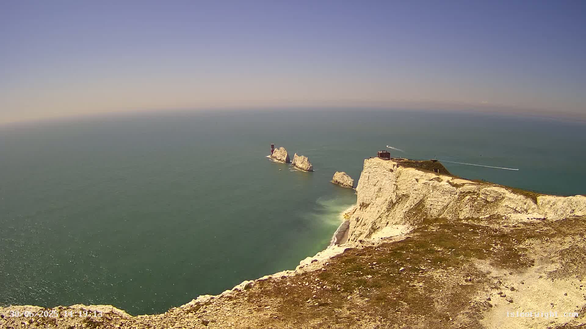 Isle of Wight, The Needles  Lighthouse Live Cam - Totland, Isle of Wight, South East, England, United Kingdom