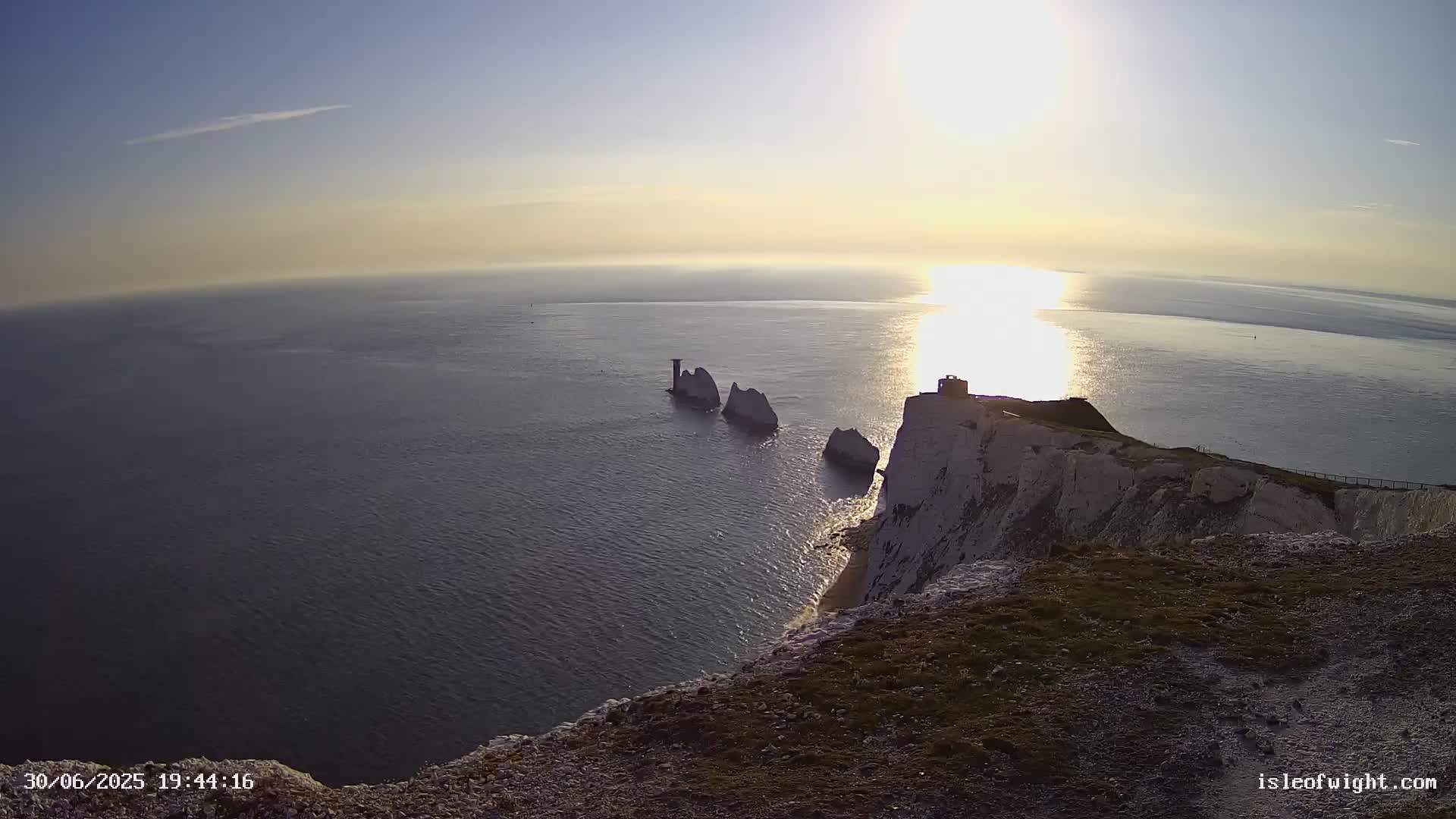Isle of Wight, The Needles  Lighthouse Live Cam - Totland, Isle of Wight, South East, England, United Kingdom