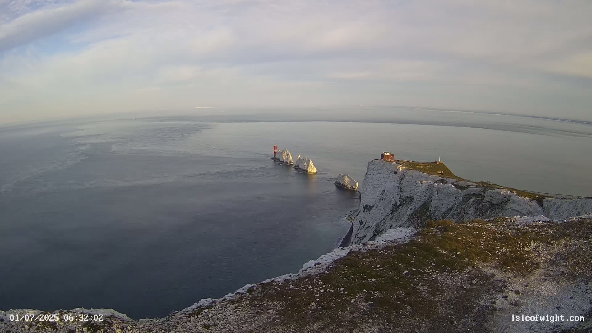 Isle of Wight, The Needles  Lighthouse Live Cam - Totland, Isle of Wight, South East, England, United Kingdom
