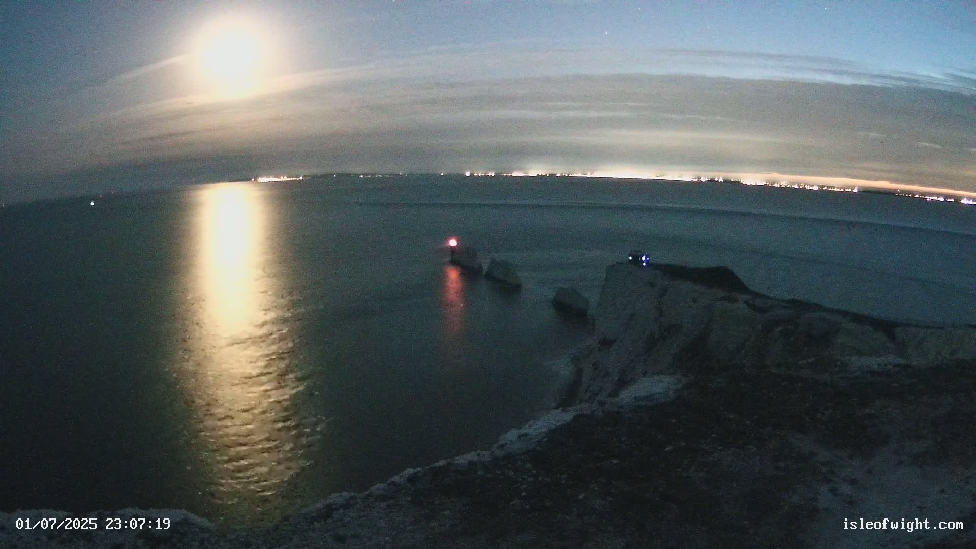 Isle of Wight, The Needles  Lighthouse Live Cam - Totland, Isle of Wight, South East, England, United Kingdom