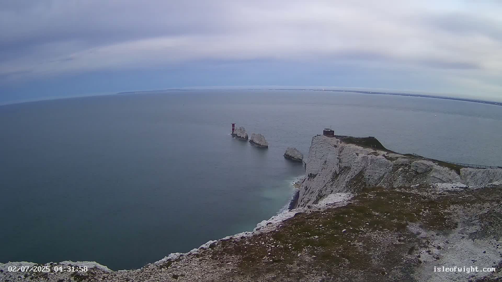 Isle of Wight, The Needles  Lighthouse Live Cam - Totland, Isle of Wight, South East, England, United Kingdom