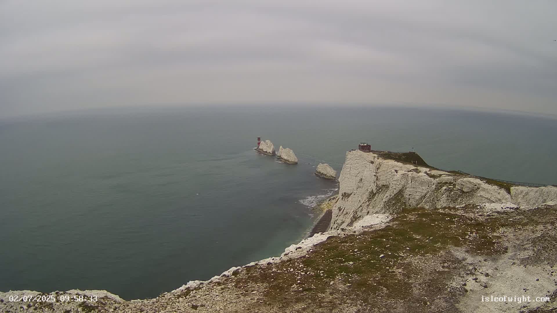 Isle of Wight, The Needles  Lighthouse Live Cam - Totland, Isle of Wight, South East, England, United Kingdom