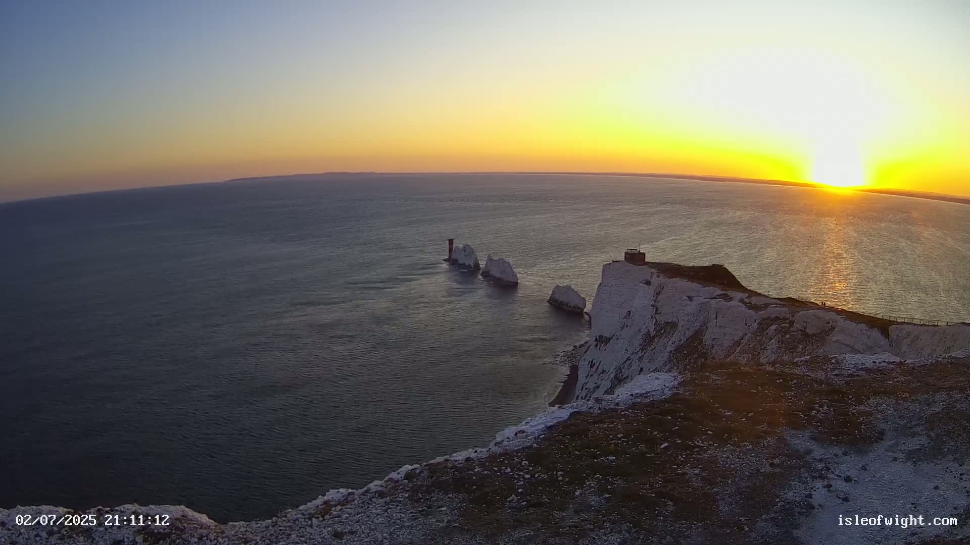 Isle of Wight, The Needles  Lighthouse Live Cam - Totland, Isle of Wight, South East, England, United Kingdom