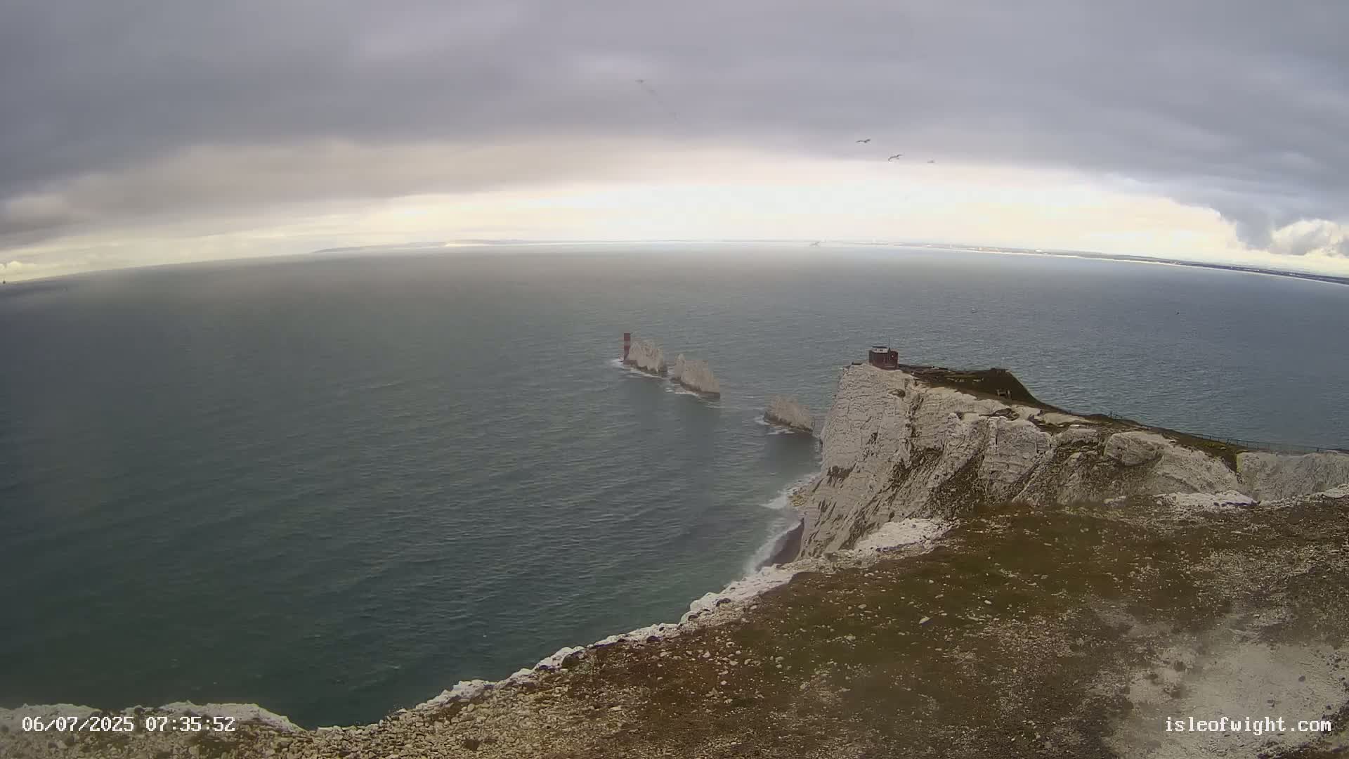 Isle of Wight, The Needles  Lighthouse Live Cam - Totland, Isle of Wight, South East, England, United Kingdom