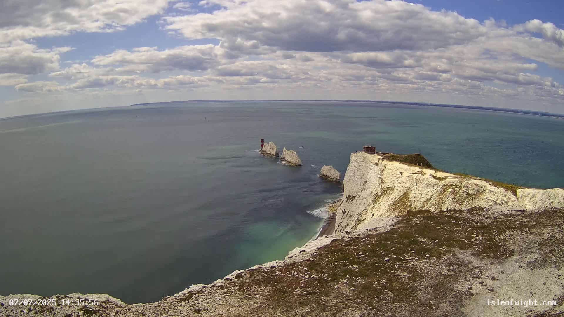 Isle of Wight, The Needles  Lighthouse Live Cam - Totland, Isle of Wight, South East, England, United Kingdom