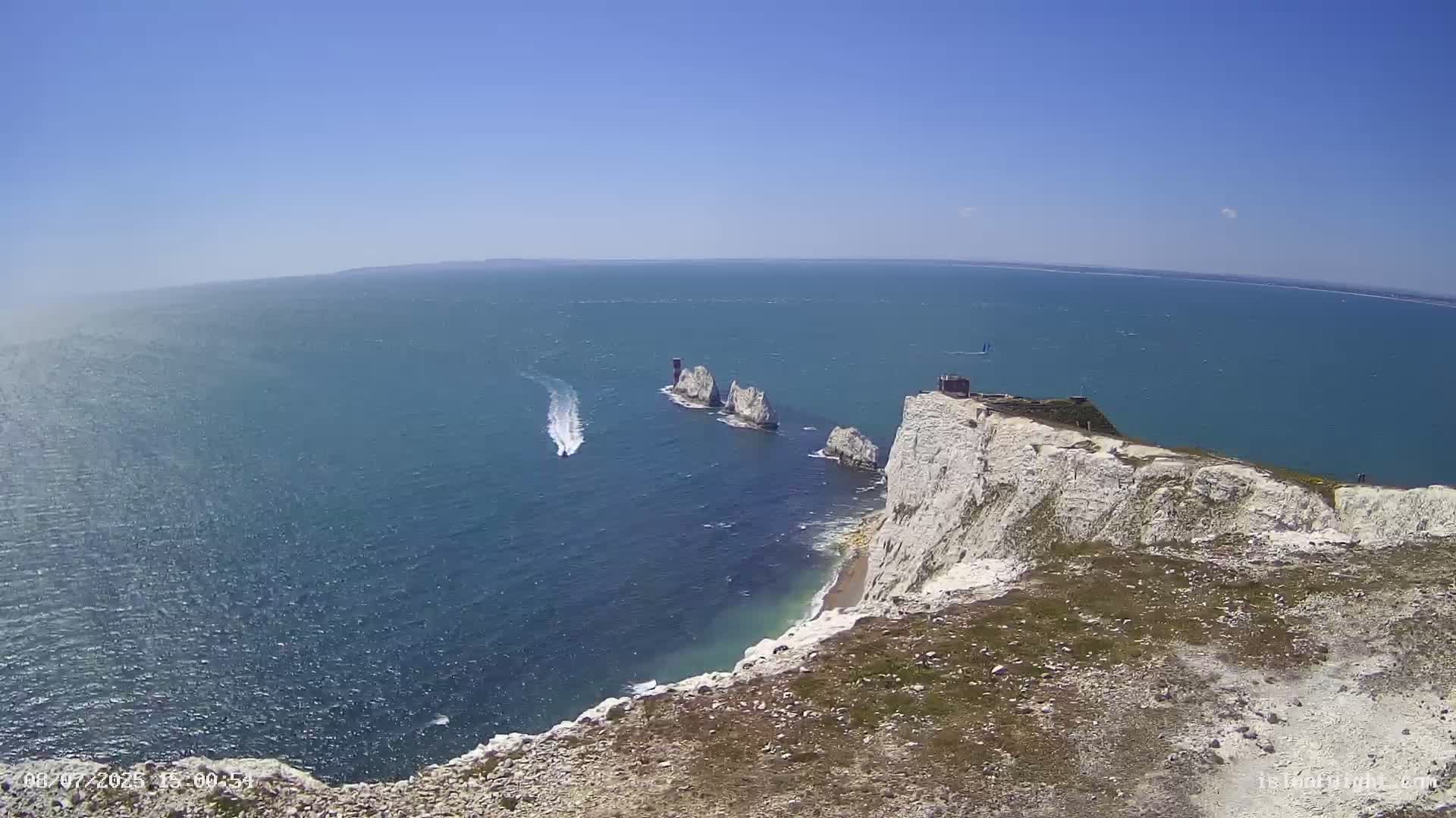 Isle of Wight, The Needles  Lighthouse Live Cam - Totland, Isle of Wight, South East, England, United Kingdom