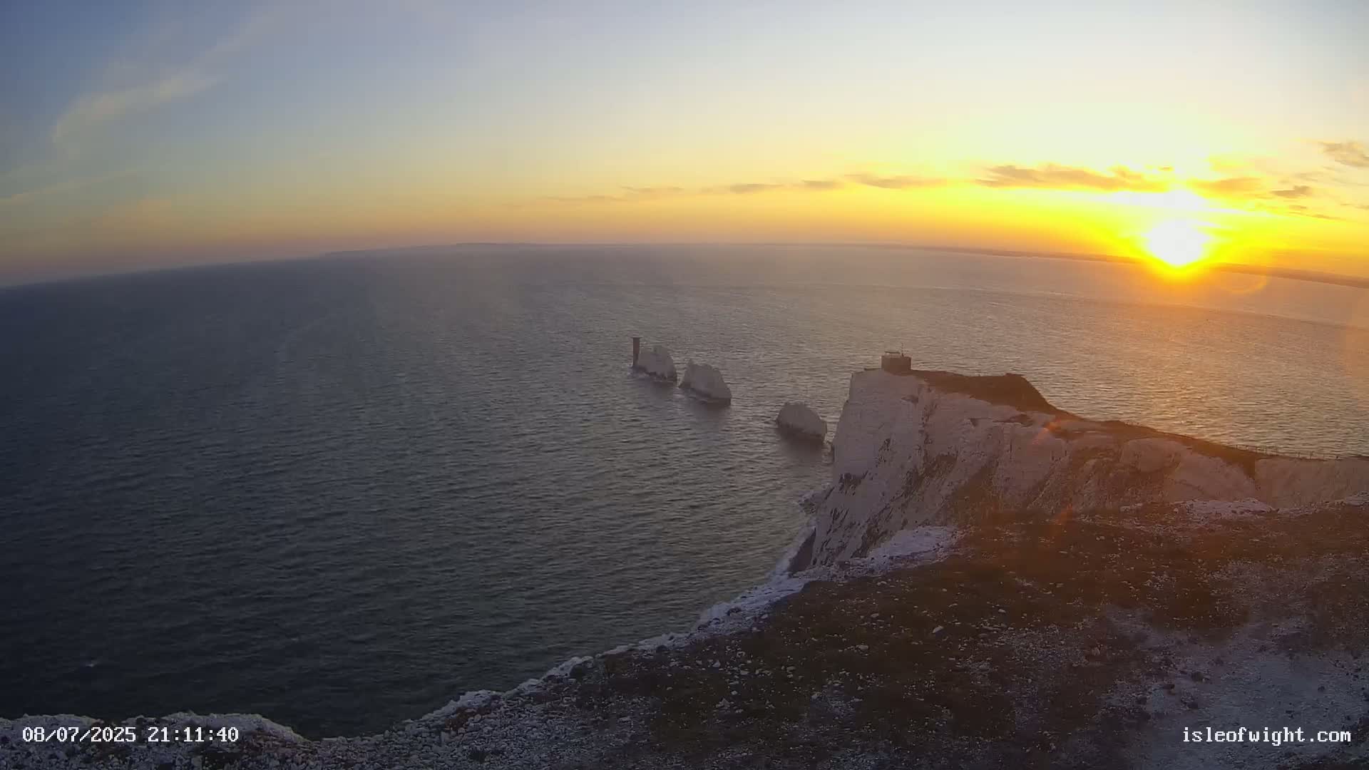 Isle of Wight, The Needles  Lighthouse Live Cam - Totland, Isle of Wight, South East, England, United Kingdom