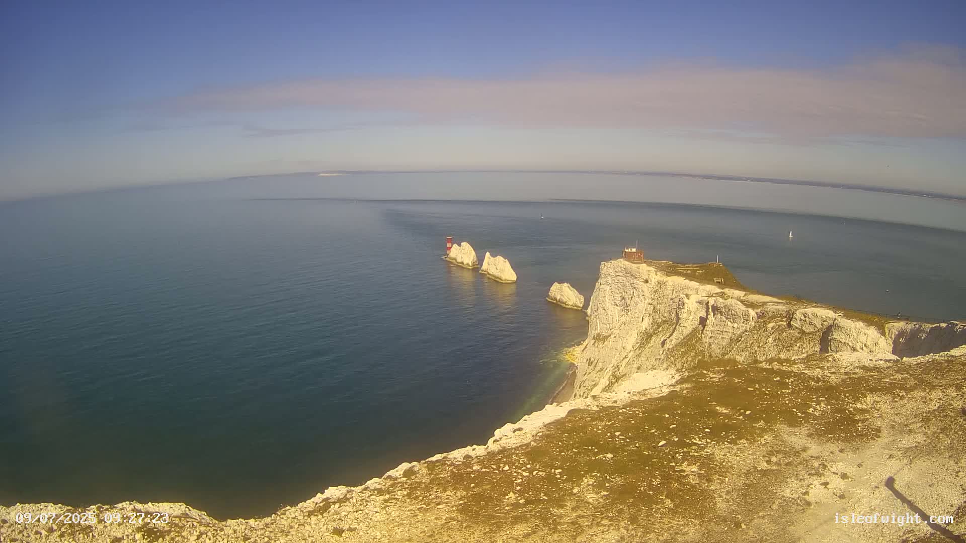 Isle of Wight, The Needles  Lighthouse Live Cam - Totland, Isle of Wight, South East, England, United Kingdom