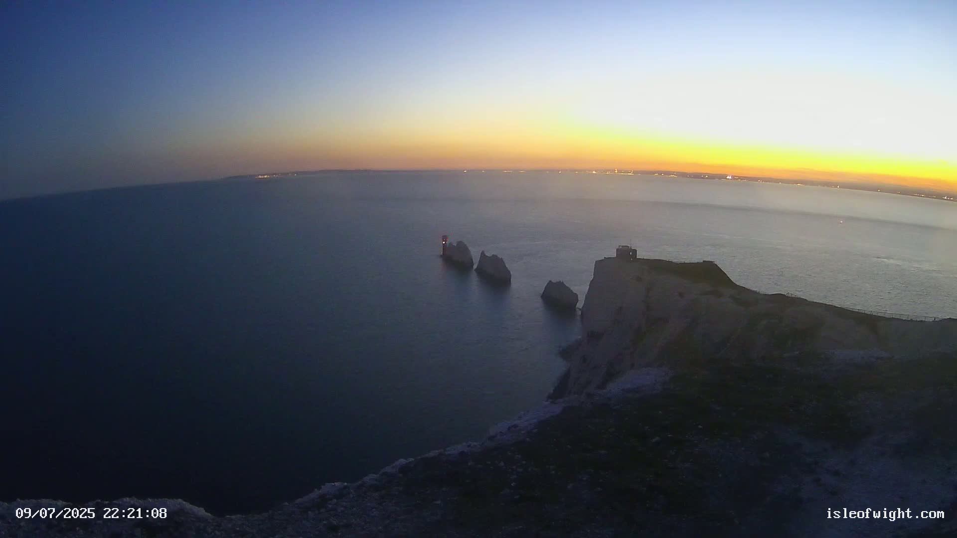 Isle of Wight, The Needles  Lighthouse Live Cam - Totland, Isle of Wight, South East, England, United Kingdom