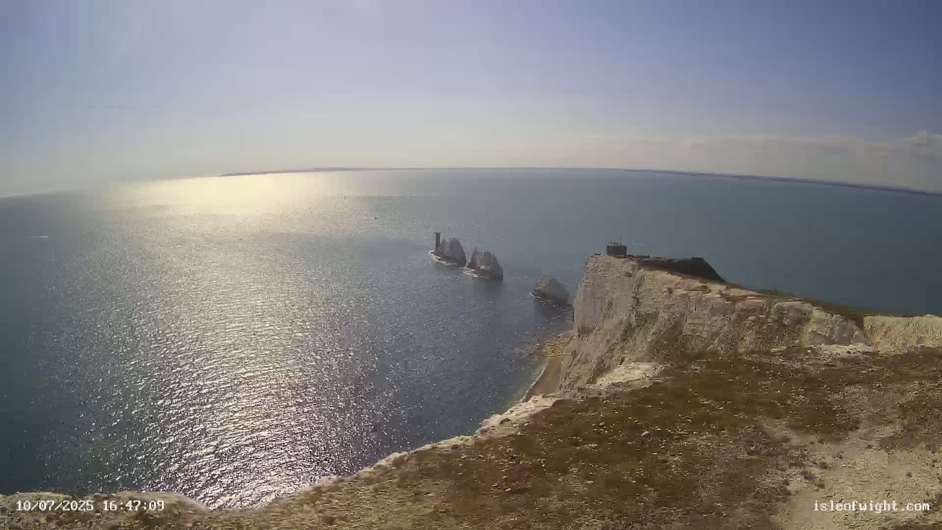 Isle of Wight, The Needles  Lighthouse Live Cam - Totland, Isle of Wight, South East, England, United Kingdom
