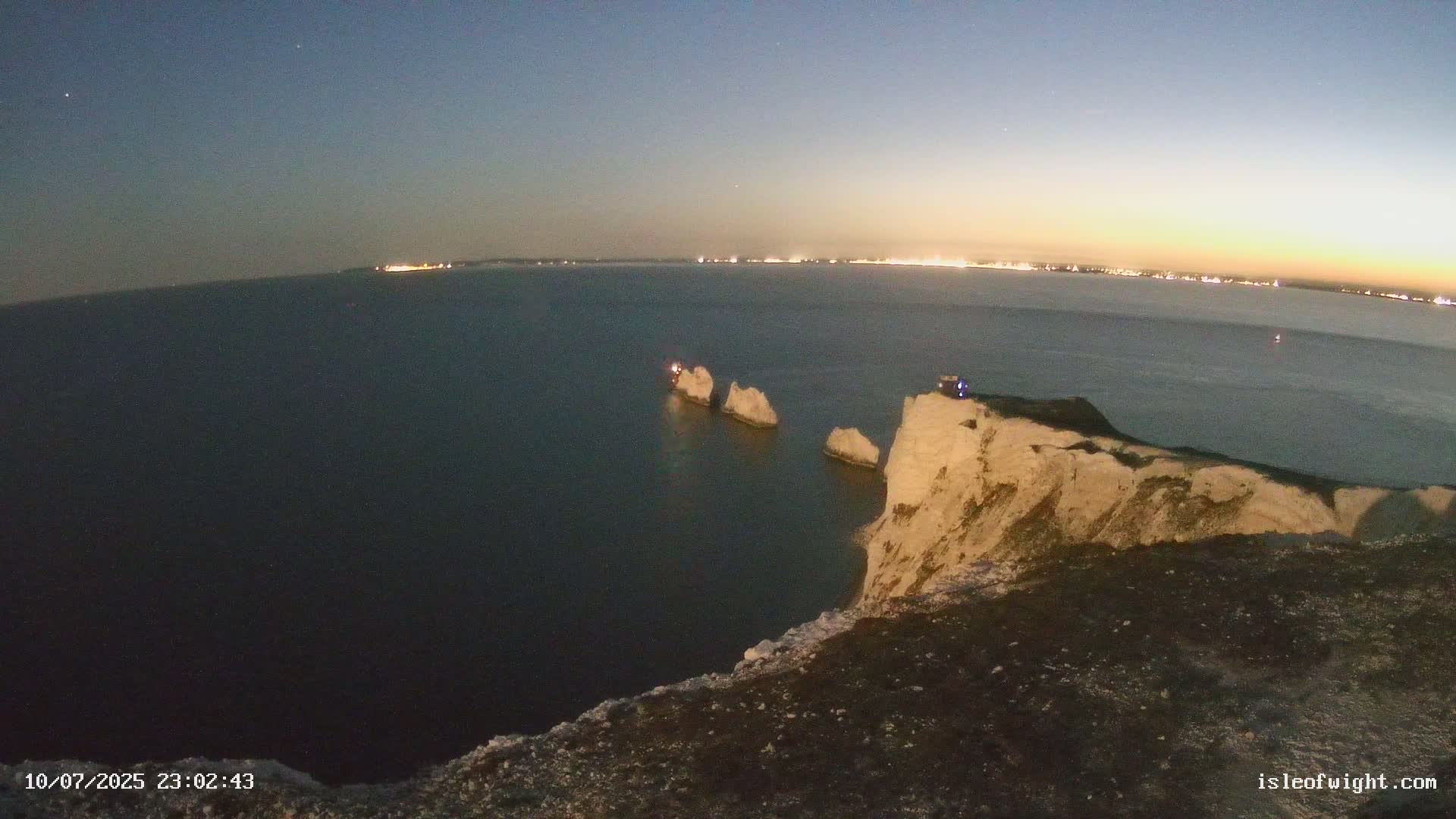 Isle of Wight, The Needles  Lighthouse Live Cam - Totland, Isle of Wight, South East, England, United Kingdom