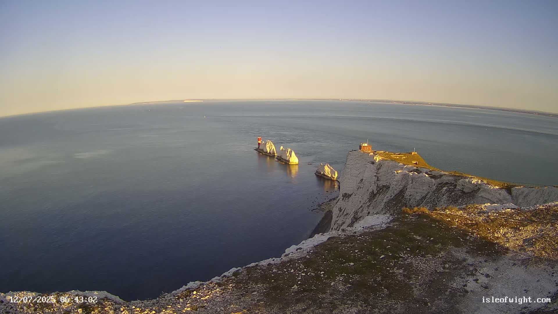 Isle of Wight, The Needles  Lighthouse Live Cam - Totland, Isle of Wight, South East, England, United Kingdom
