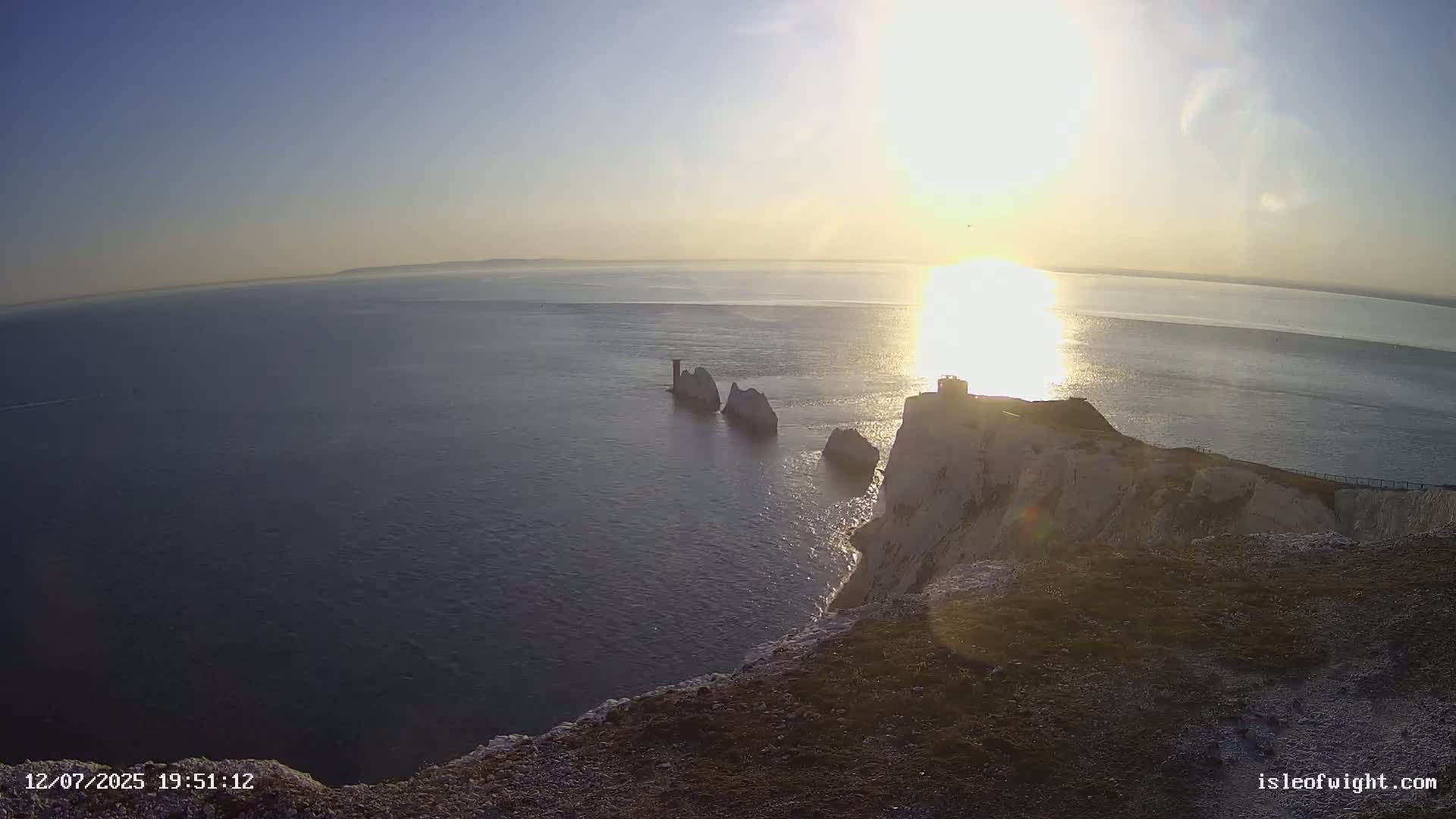 Isle of Wight, The Needles  Lighthouse Live Cam - Totland, Isle of Wight, South East, England, United Kingdom