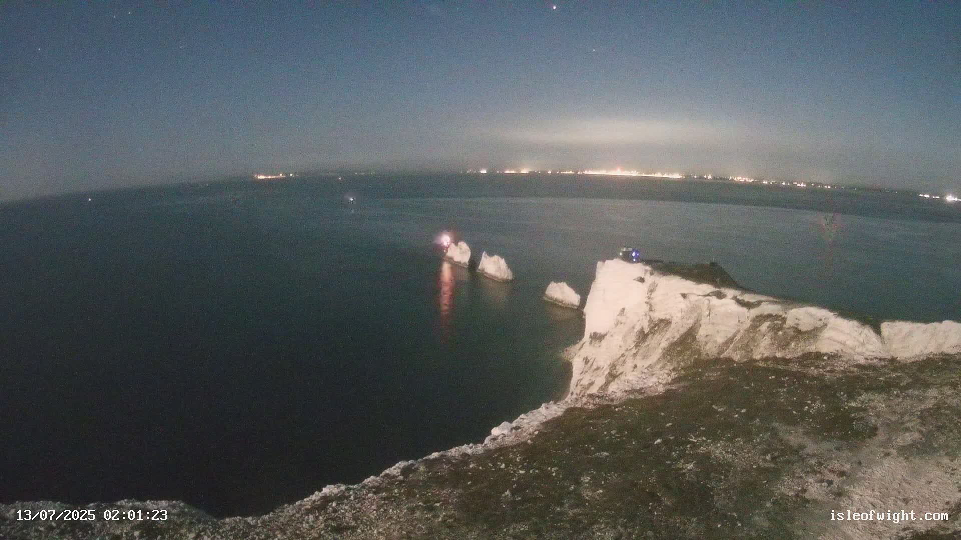 Isle of Wight, The Needles  Lighthouse Live Cam - Totland, Isle of Wight, South East, England, United Kingdom