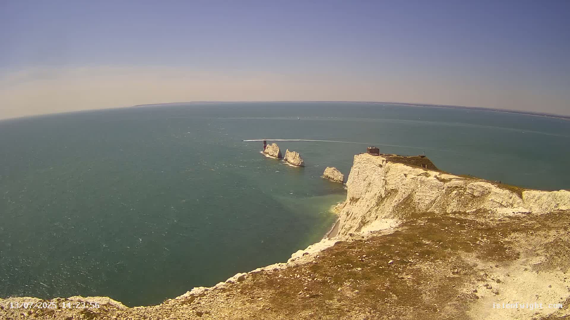 Isle of Wight, The Needles  Lighthouse Live Cam - Totland, Isle of Wight, South East, England, United Kingdom