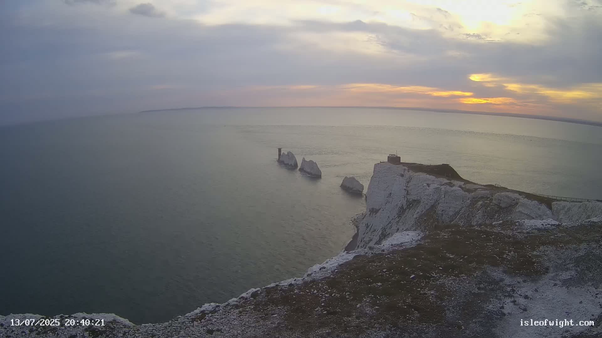 Isle of Wight, The Needles  Lighthouse Live Cam - Totland, Isle of Wight, South East, England, United Kingdom