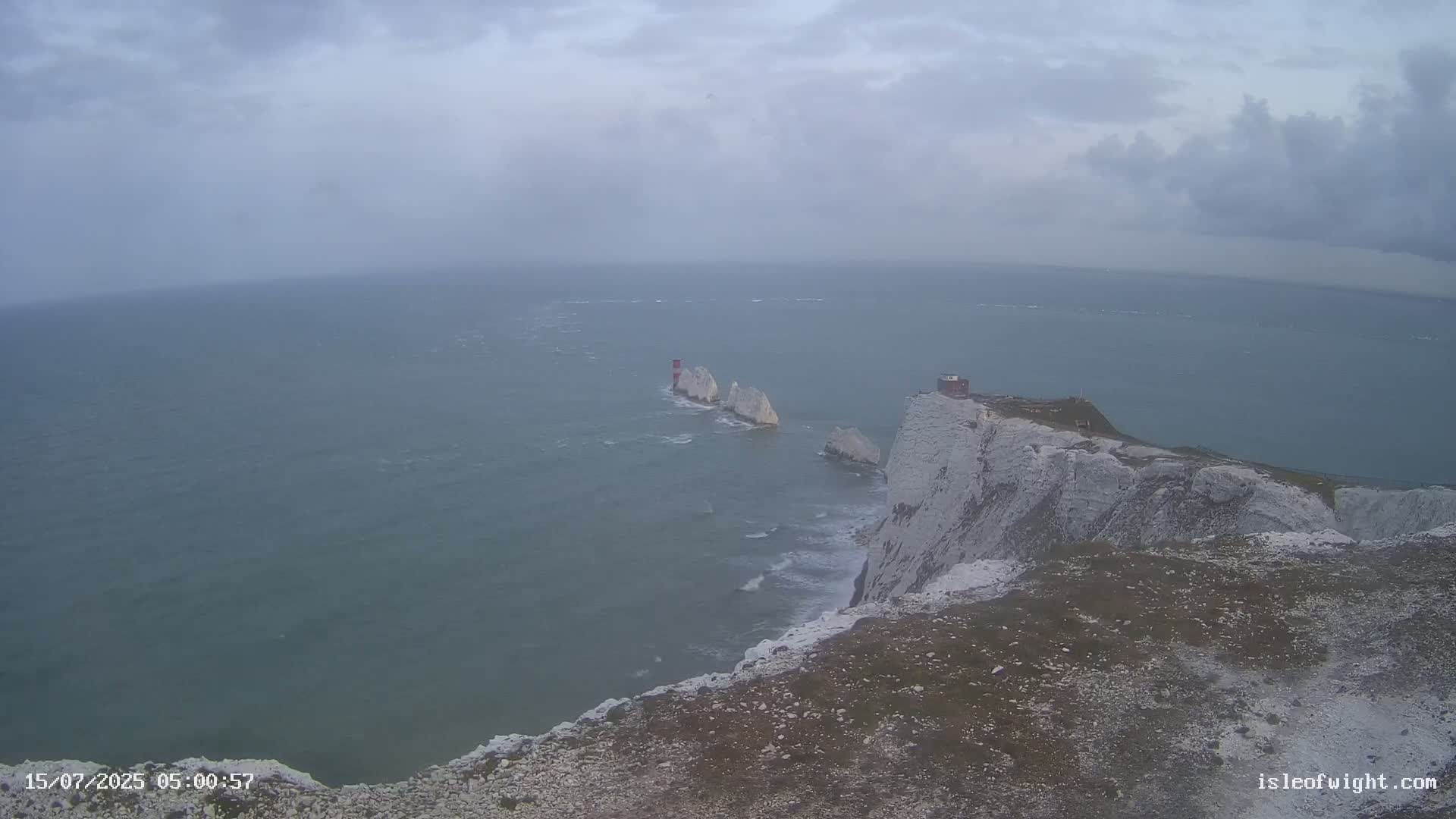 Isle of Wight, The Needles  Lighthouse Live Cam - Totland, Isle of Wight, South East, England, United Kingdom