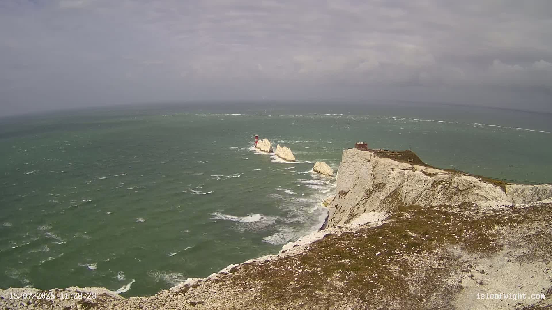 Isle of Wight, The Needles  Lighthouse Live Cam - Totland, Isle of Wight, South East, England, United Kingdom