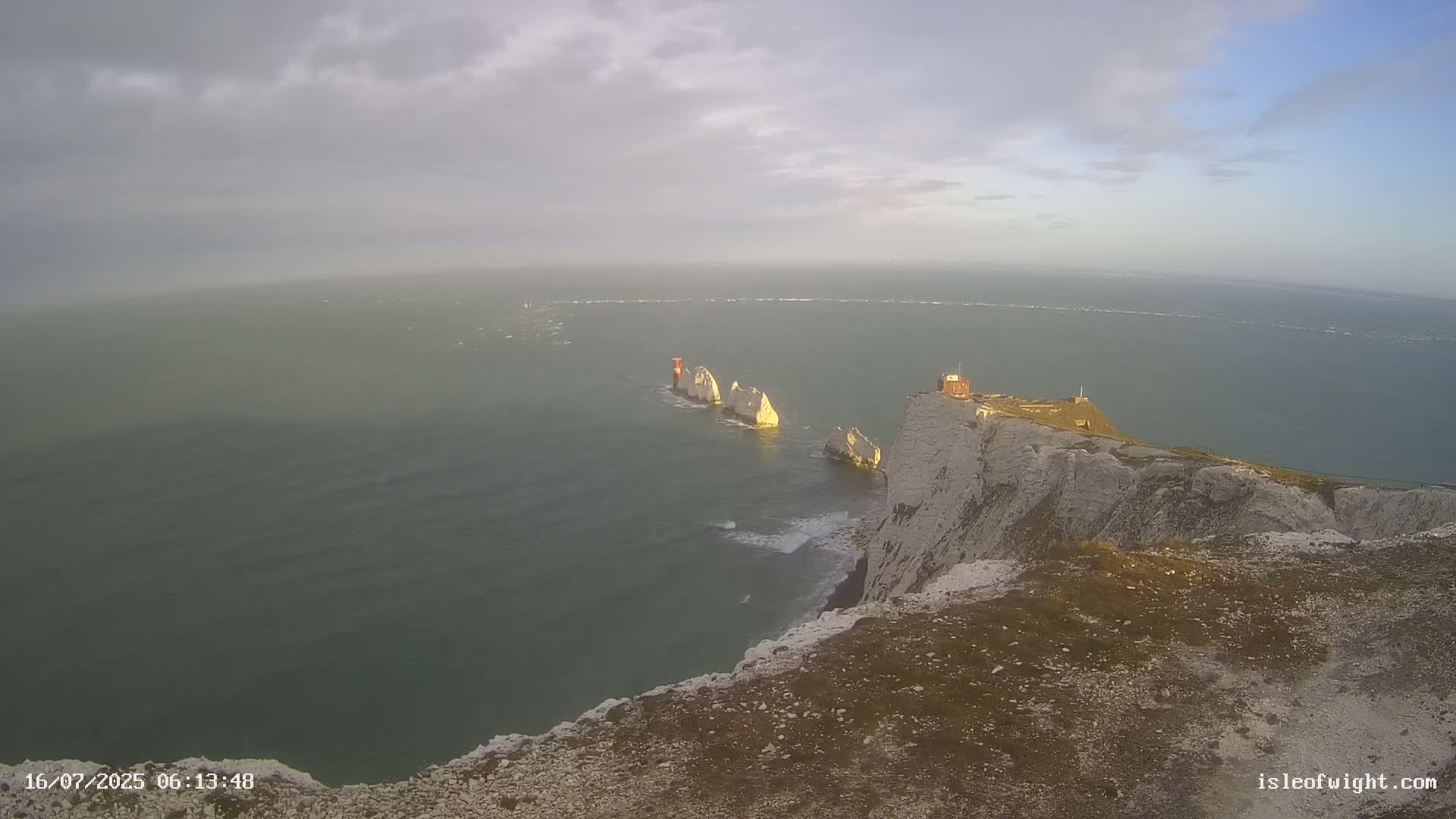 Isle of Wight, The Needles  Lighthouse Live Cam - Totland, Isle of Wight, South East, England, United Kingdom