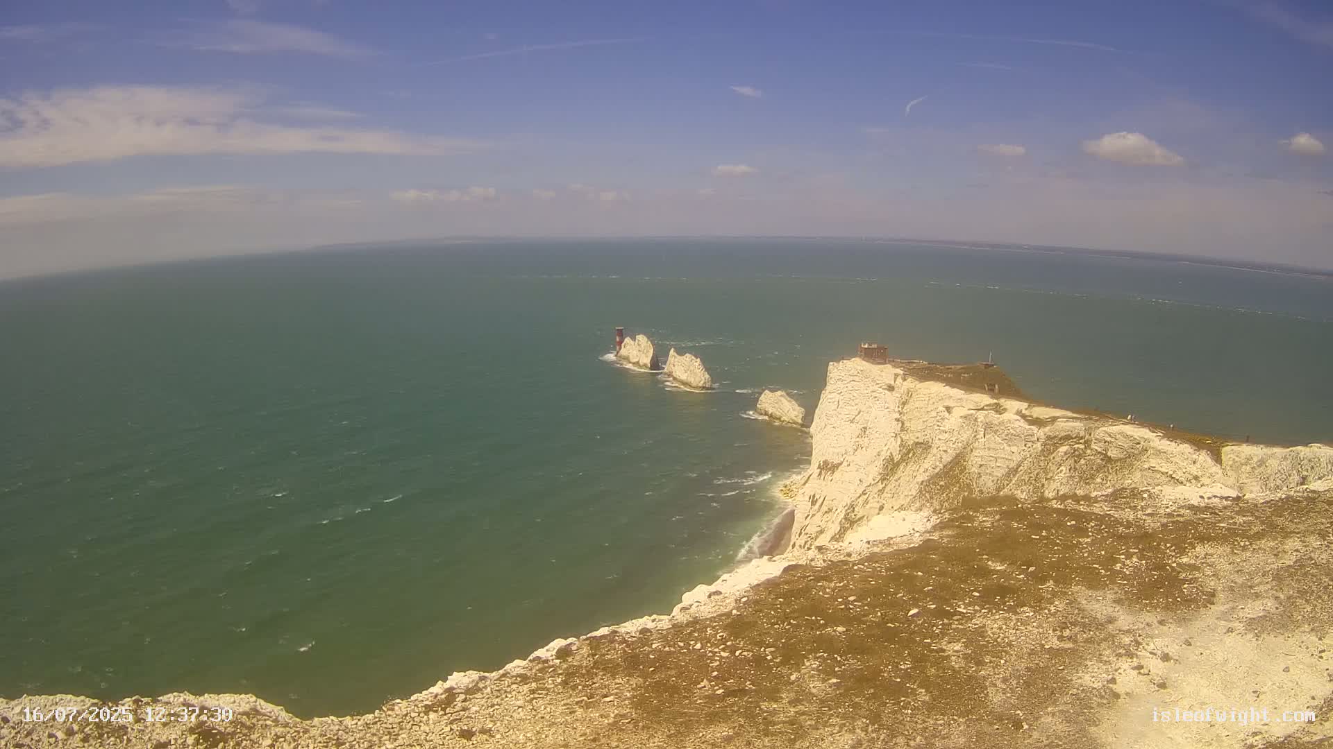 Isle of Wight, The Needles  Lighthouse Live Cam - Totland, Isle of Wight, South East, England, United Kingdom