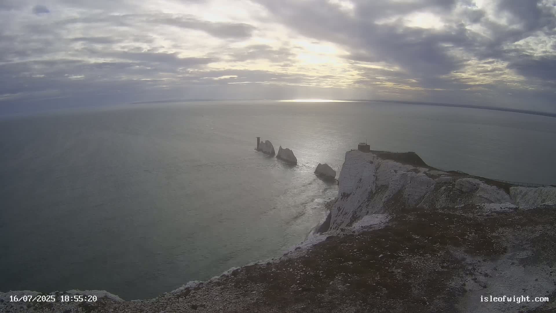 Isle of Wight, The Needles  Lighthouse Live Cam - Totland, Isle of Wight, South East, England, United Kingdom