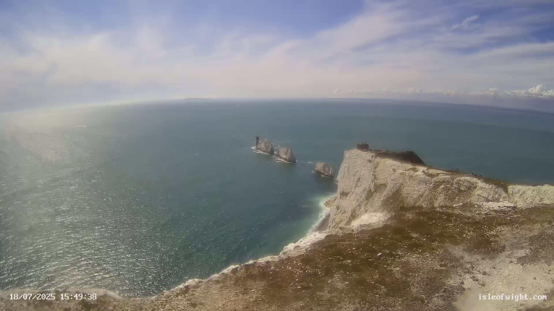 Isle of Wight, The Needles  Lighthouse Live Cam - Totland, Isle of Wight, South East, England, United Kingdom