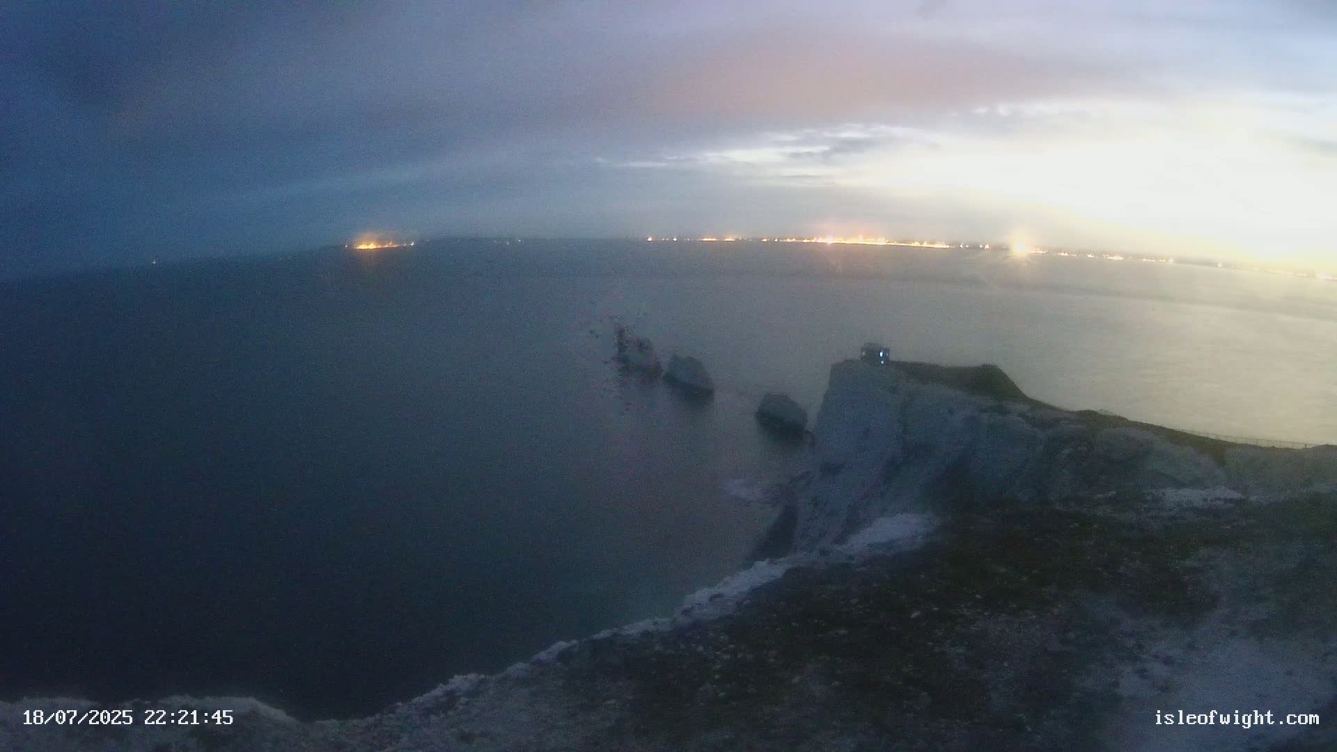 Isle of Wight, The Needles  Lighthouse Live Cam - Totland, Isle of Wight, South East, England, United Kingdom