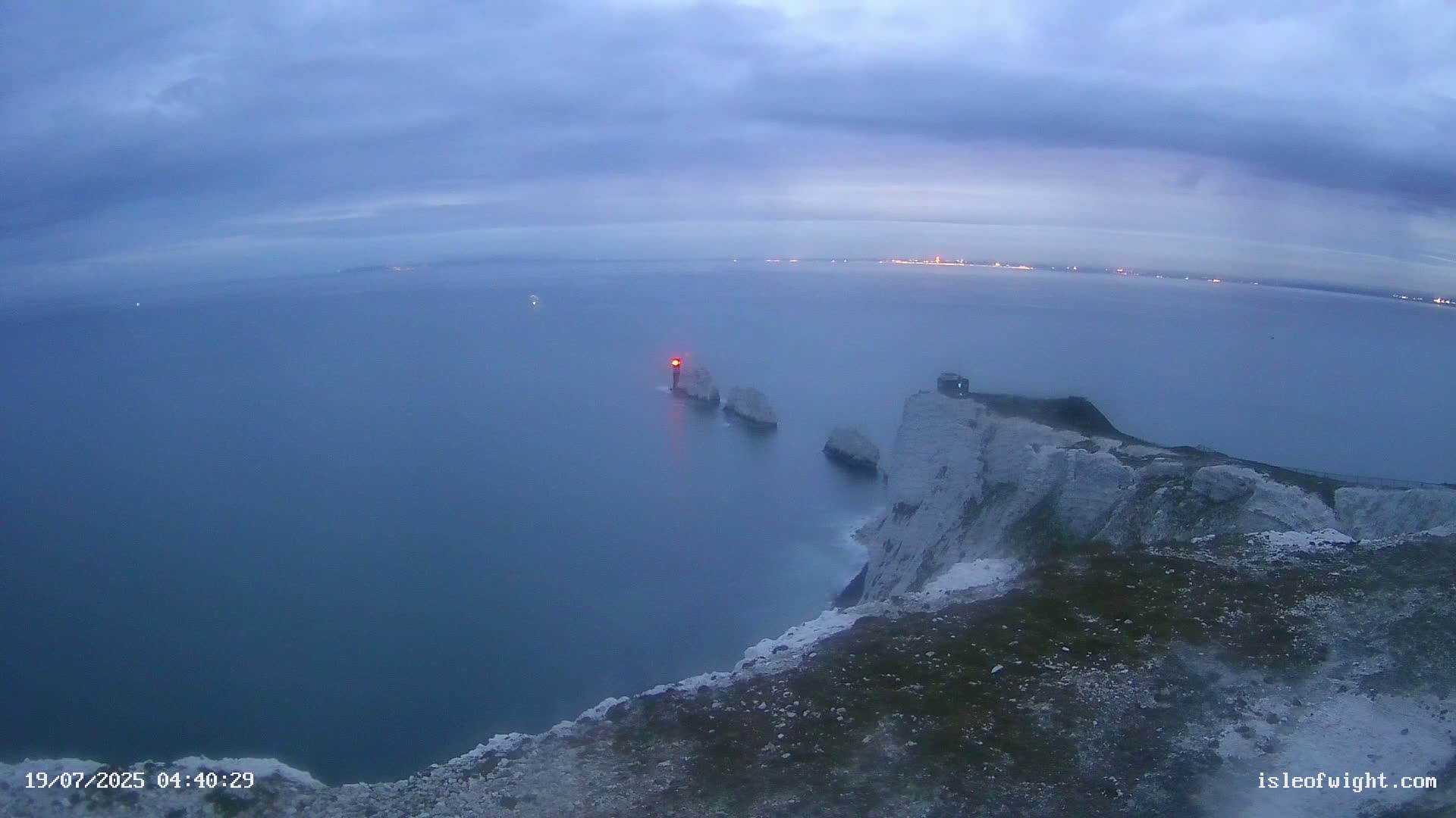 Isle of Wight, The Needles  Lighthouse Live Cam - Totland, Isle of Wight, South East, England, United Kingdom