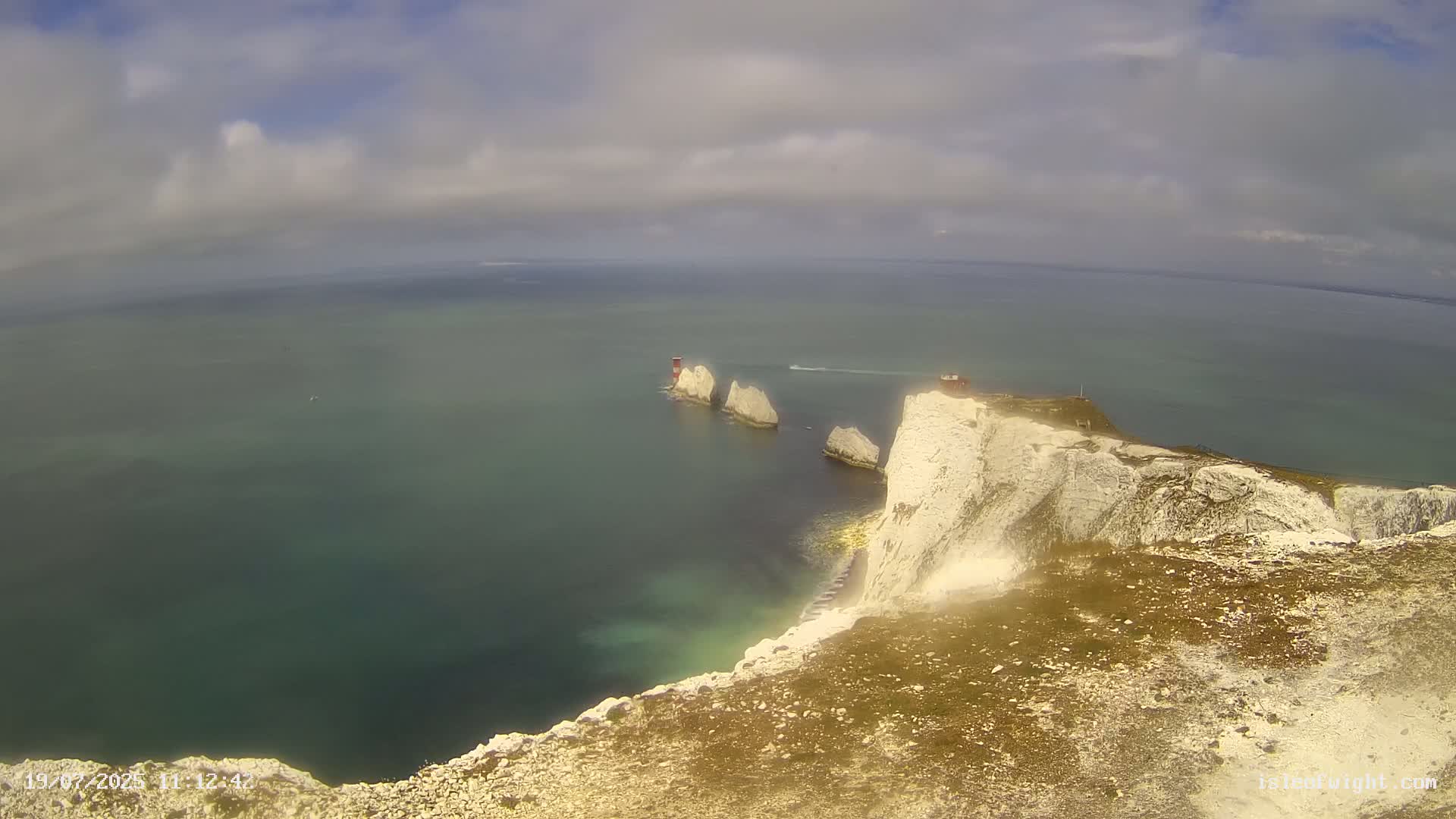 Isle of Wight, The Needles  Lighthouse Live Cam - Totland, Isle of Wight, South East, England, United Kingdom