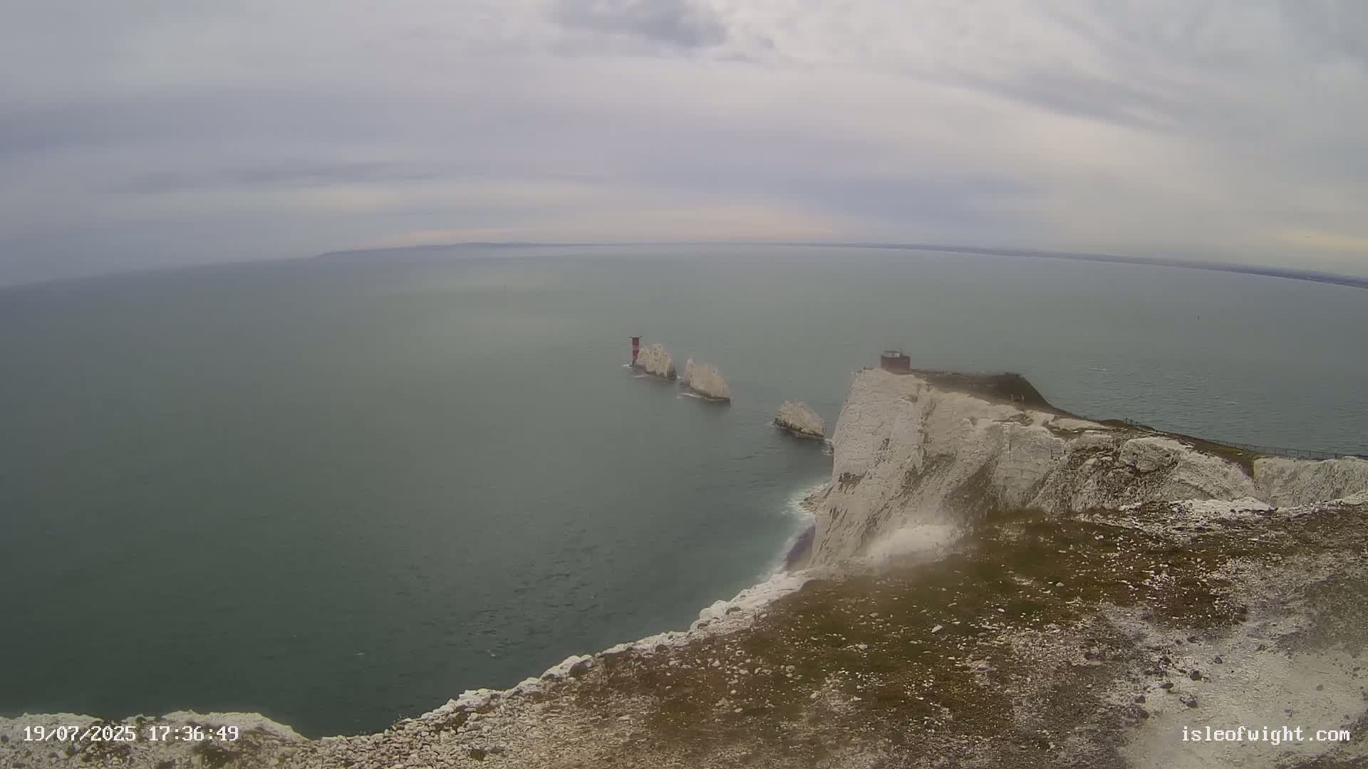 Isle of Wight, The Needles  Lighthouse Live Cam - Totland, Isle of Wight, South East, England, United Kingdom