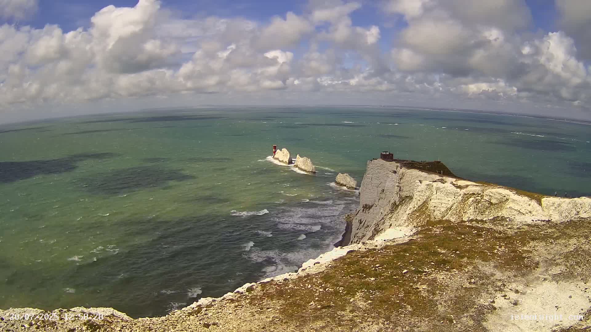 Isle of Wight, The Needles  Lighthouse Live Cam - Totland, Isle of Wight, South East, England, United Kingdom