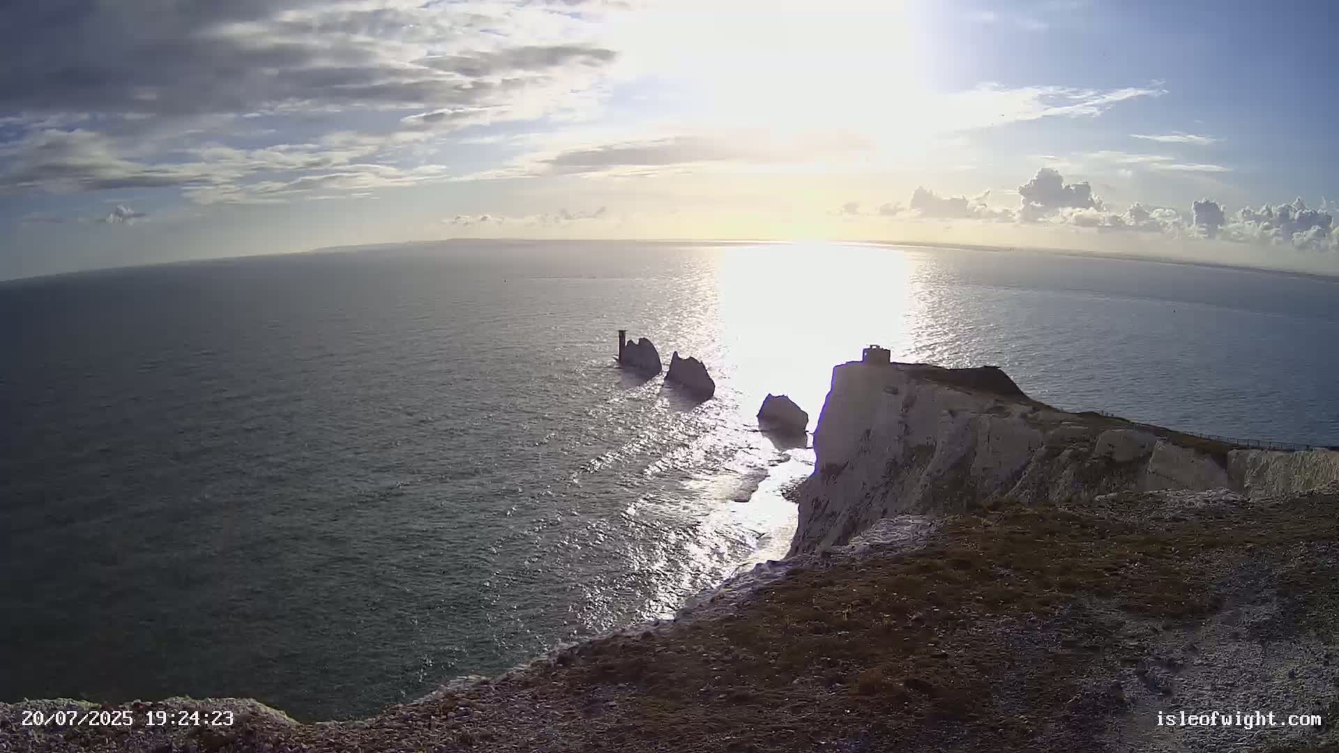 Isle of Wight, The Needles  Lighthouse Live Cam - Totland, Isle of Wight, South East, England, United Kingdom