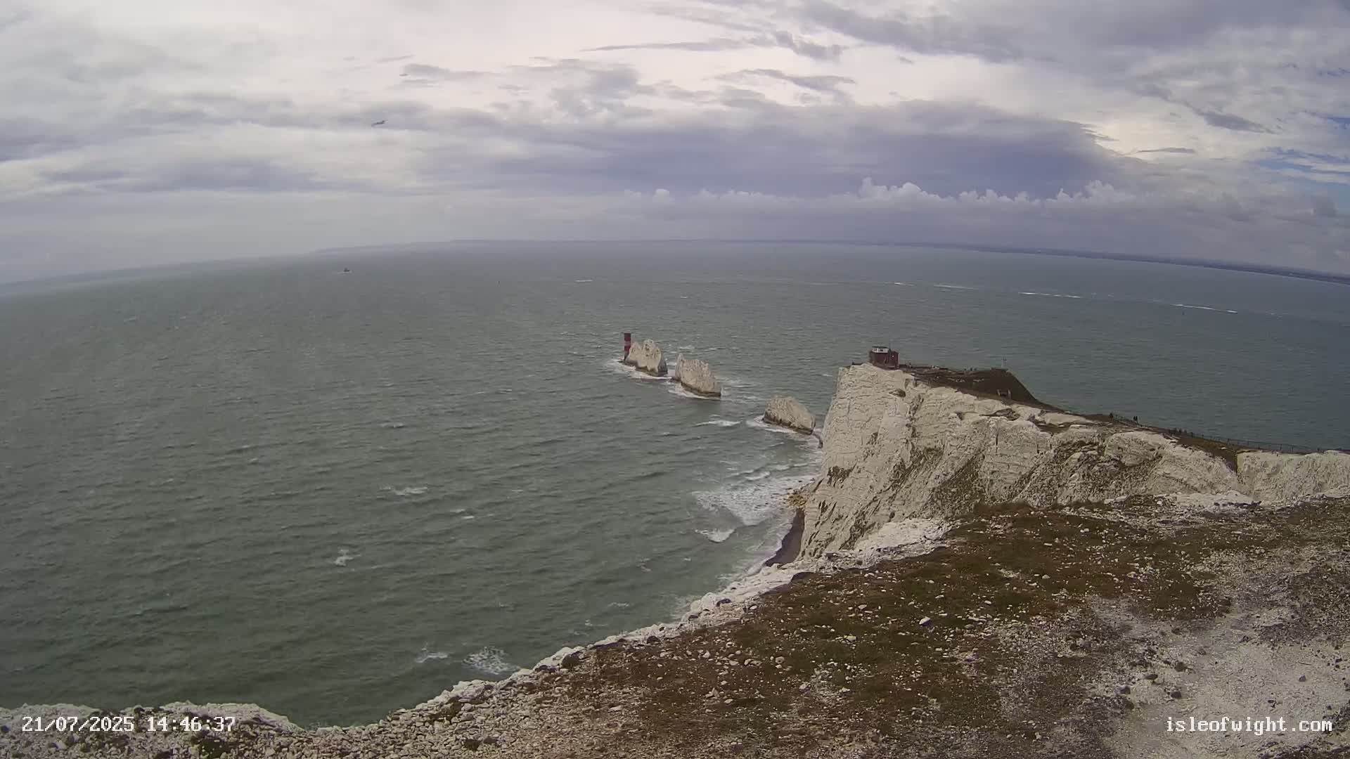 Isle of Wight, The Needles  Lighthouse Live Cam - Totland, Isle of Wight, South East, England, United Kingdom