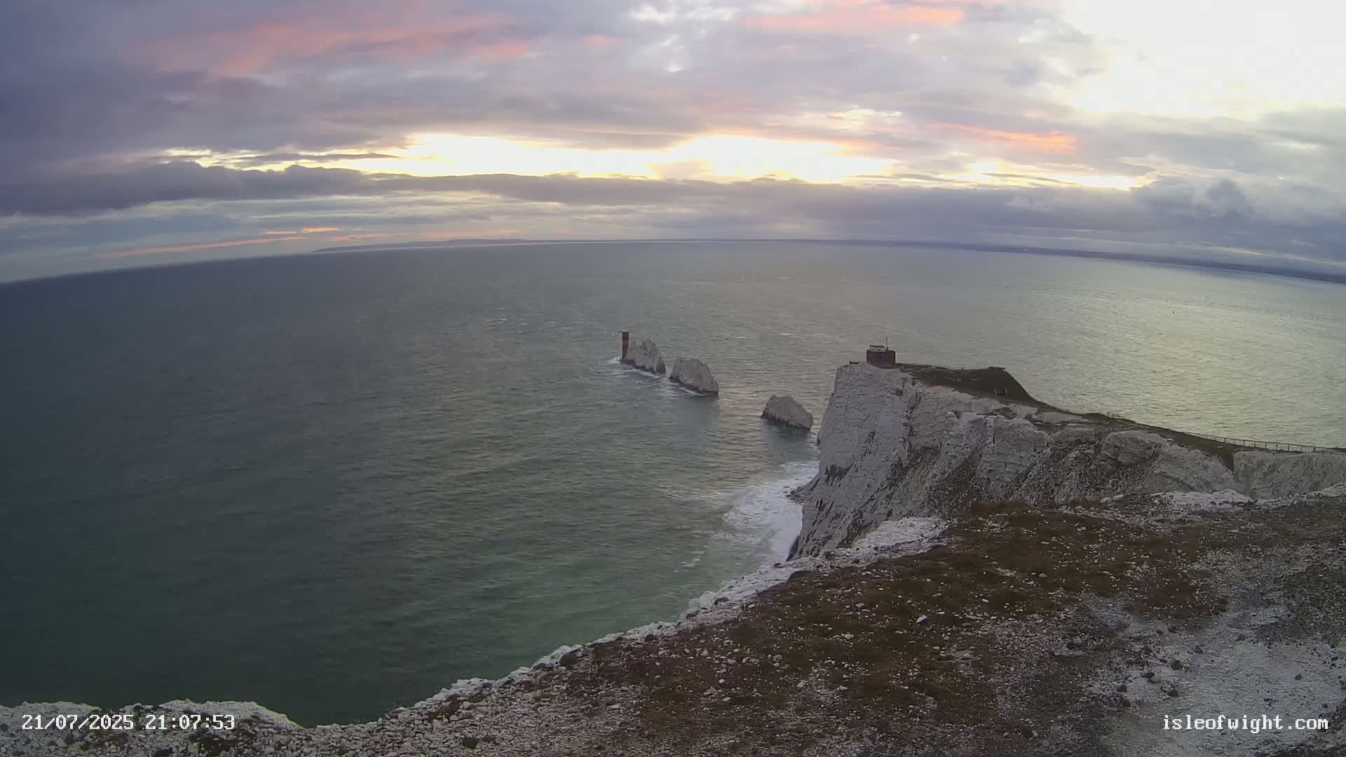 Isle of Wight, The Needles  Lighthouse Live Cam - Totland, Isle of Wight, South East, England, United Kingdom
