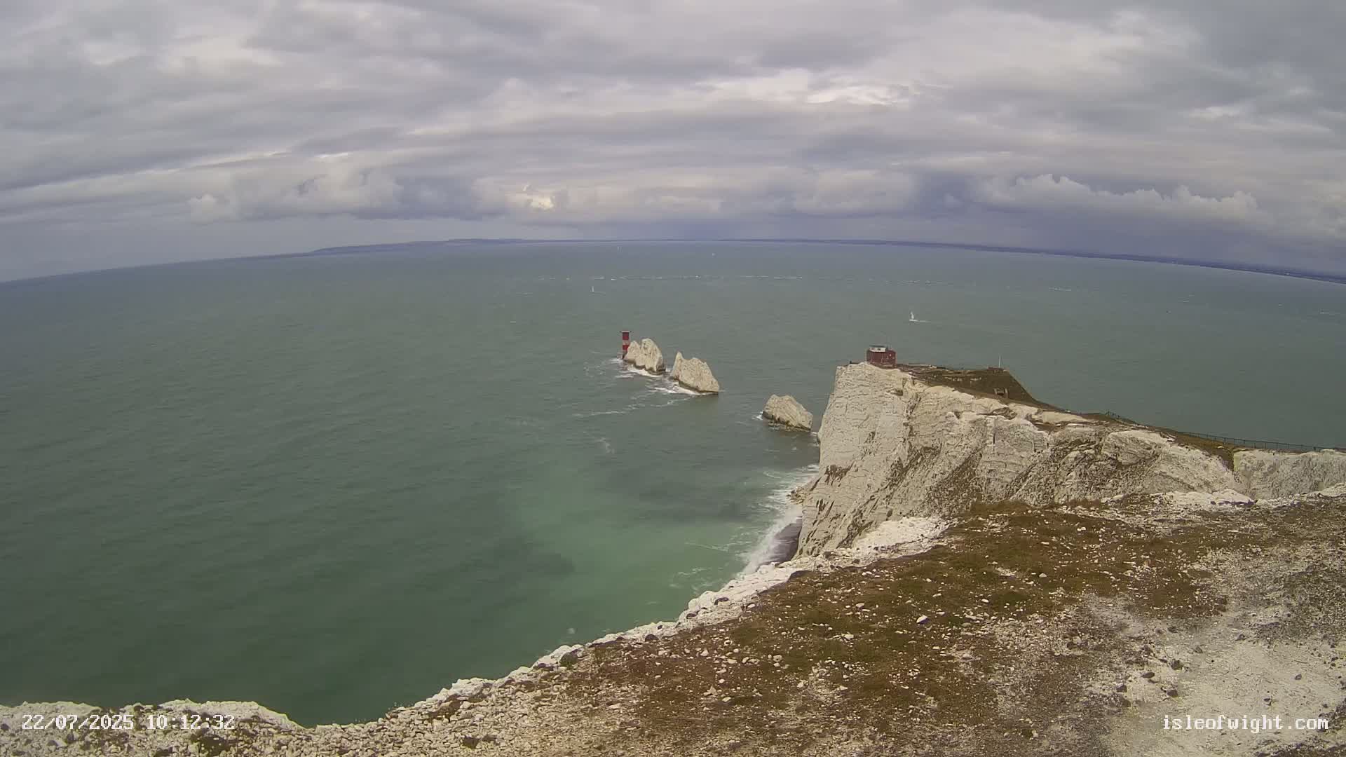 Isle of Wight, The Needles  Lighthouse Live Cam - Totland, Isle of Wight, South East, England, United Kingdom
