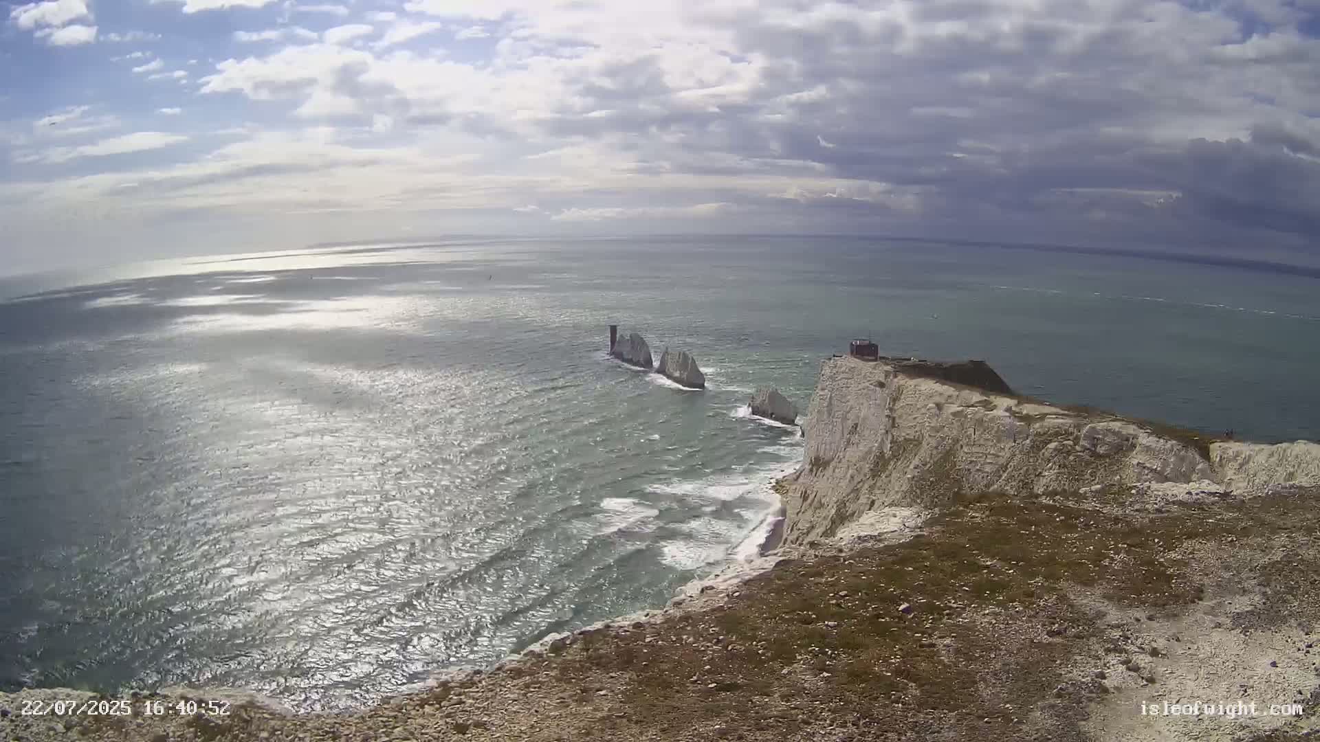 Isle of Wight, The Needles  Lighthouse Live Cam - Totland, Isle of Wight, South East, England, United Kingdom